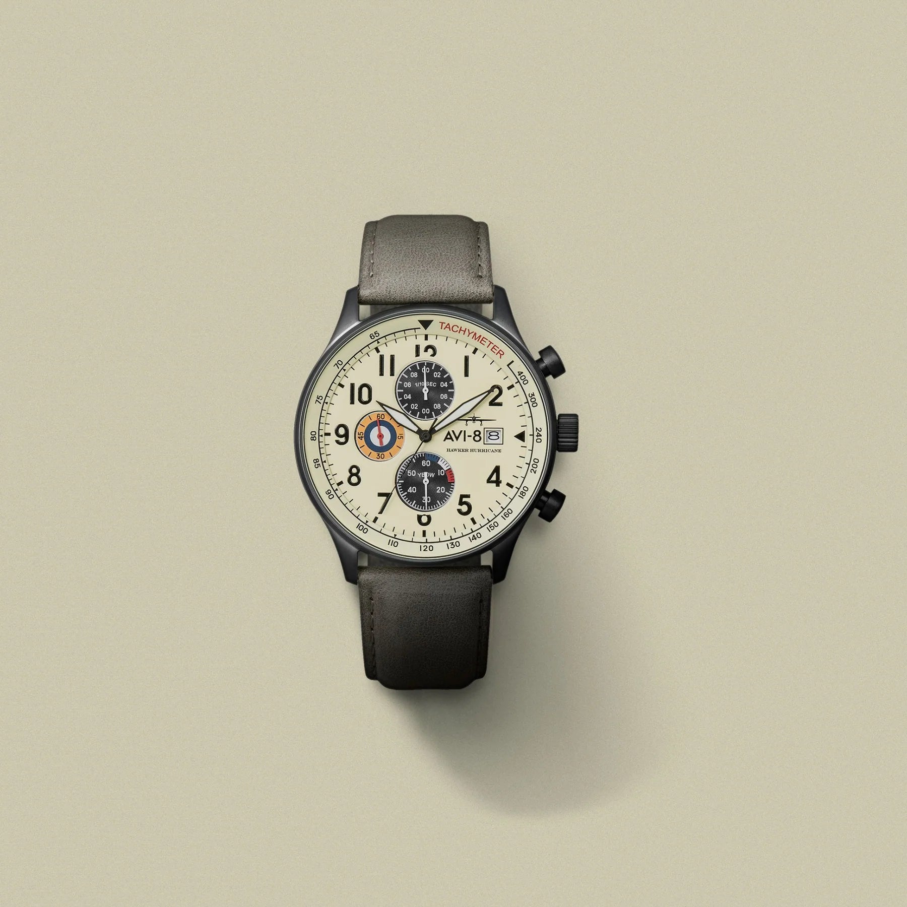 AVI-8 AVI-8 Hawker Hurricane Classic Chronograph Cream Beige Men's Watch AV-4011-0C