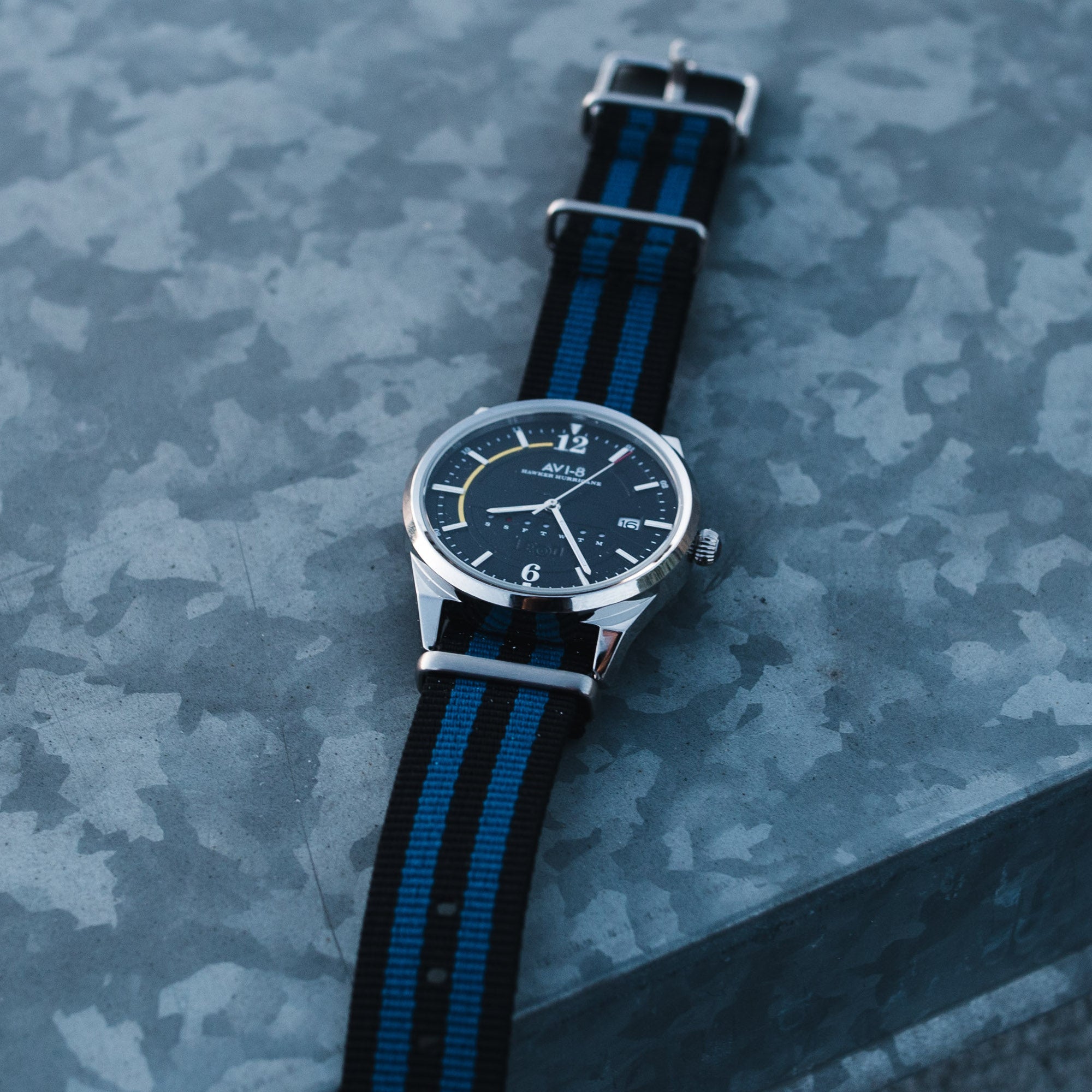 AVI-8 AVI-8 Hawker Hurricane Wingman Japanese Quartz Blue Bound Men's Watch AV-4044-02