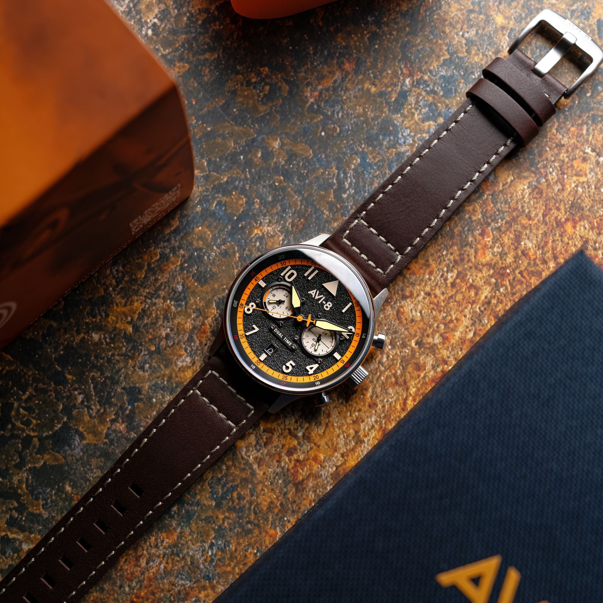 AVI-8 AVI-8 Hawker Hurricane Carey Dual Time Kensington Imperial War Museum Edition Men's Watch AV-4088-07