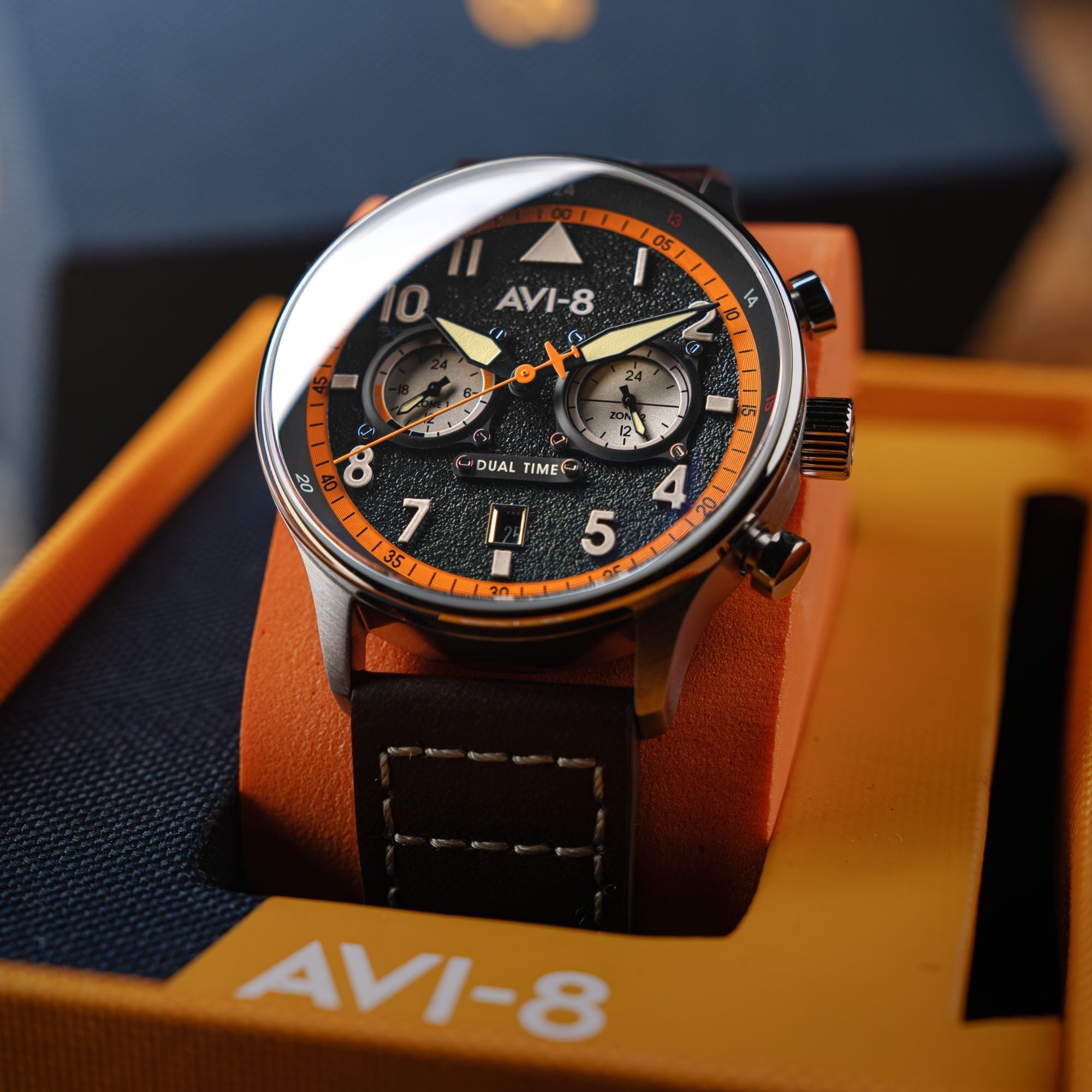 AVI-8 AVI-8 Hawker Hurricane Carey Dual Time Kensington Imperial War Museum Edition Men's Watch AV-4088-07