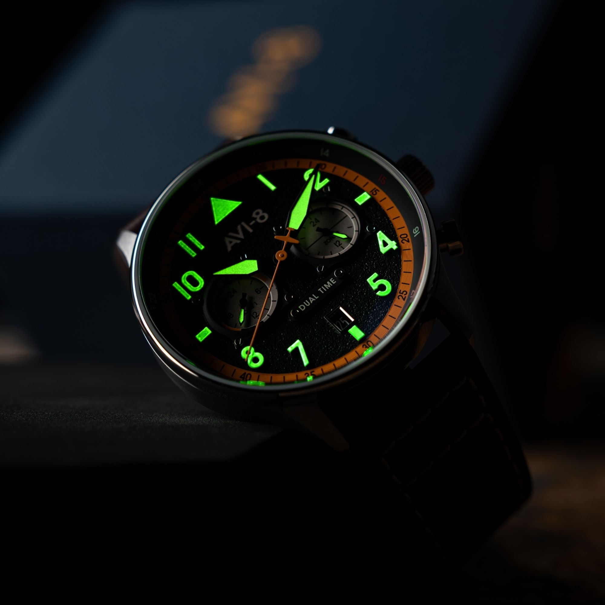 AVI-8 AVI-8 Hawker Hurricane Carey Dual Time Kensington Imperial War Museum Edition Men's Watch AV-4088-07