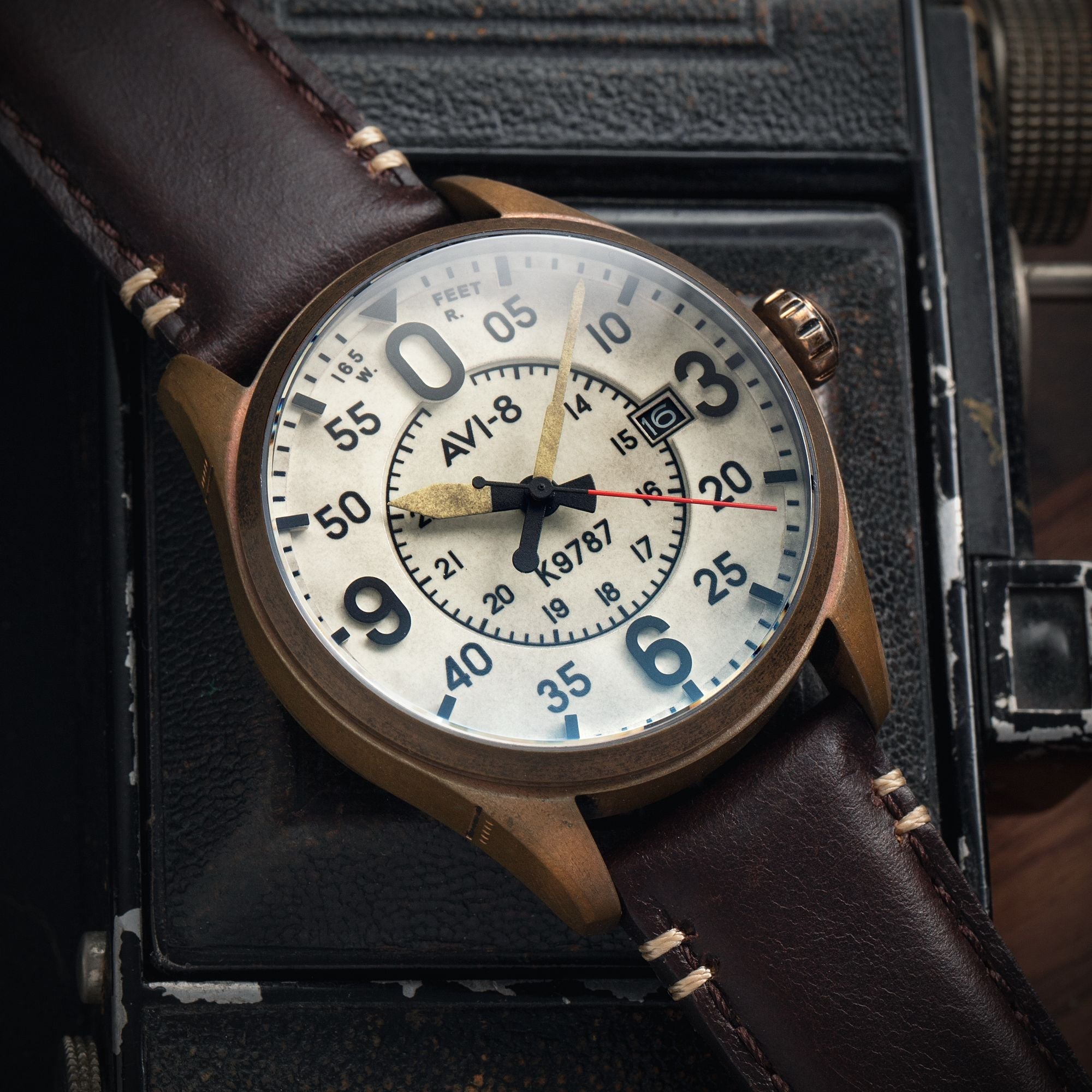 AVI-8 AVI-8 Spitfire Smith Automatic Oxidized Bronze Men's Watch AV-4090-07