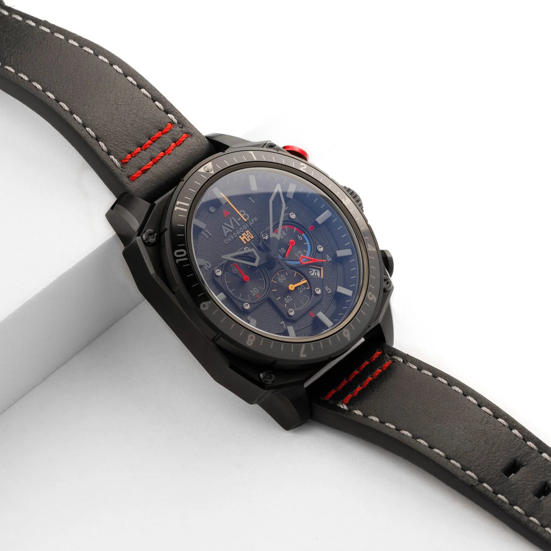 AVI-8 AVI-8 Atlas Dual Time Japanese Chronograph Black Ops Men's Watch AV-4100-04