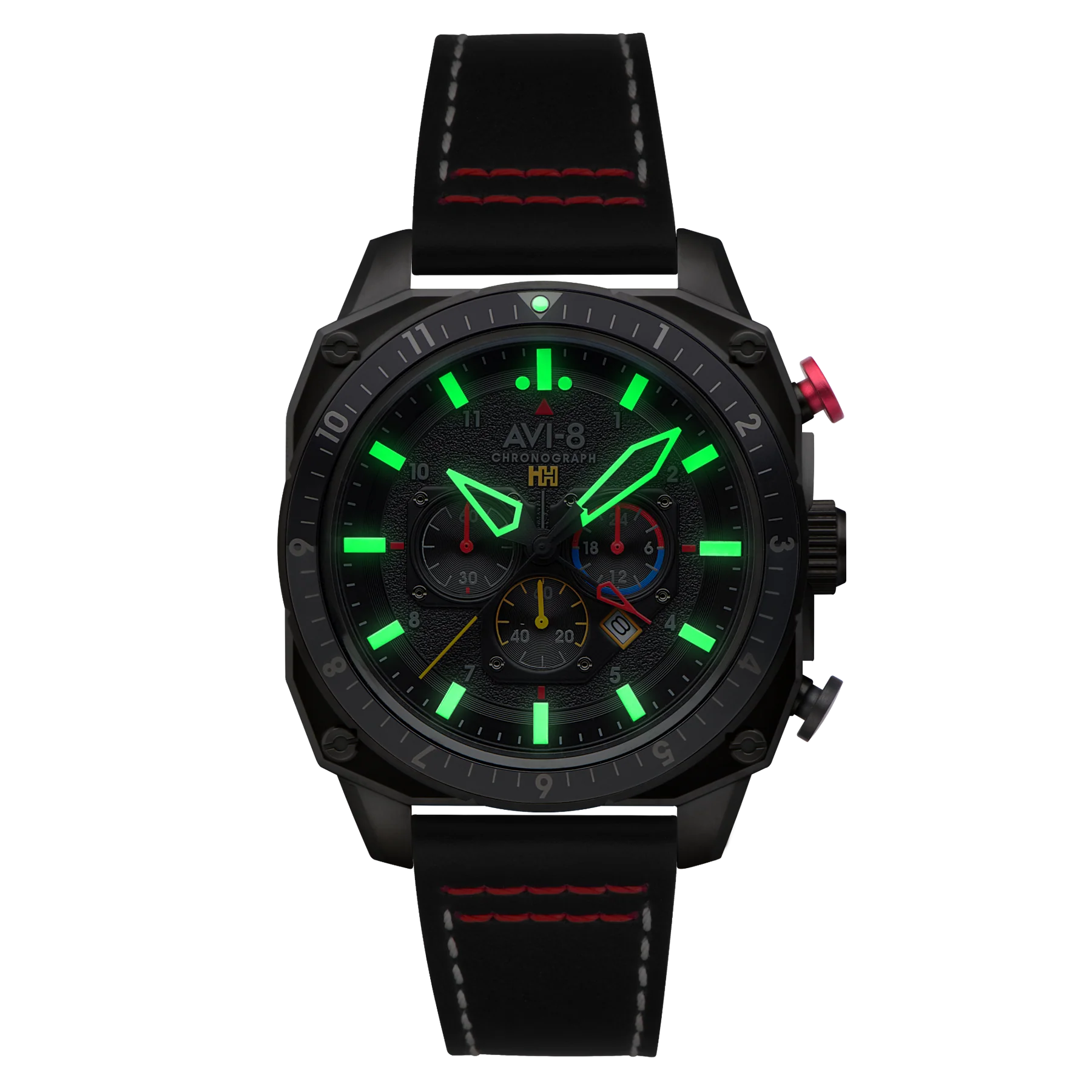 AVI-8 AVI-8 Atlas Dual Time Japanese Chronograph Black Ops Men's Watch AV-4100-04