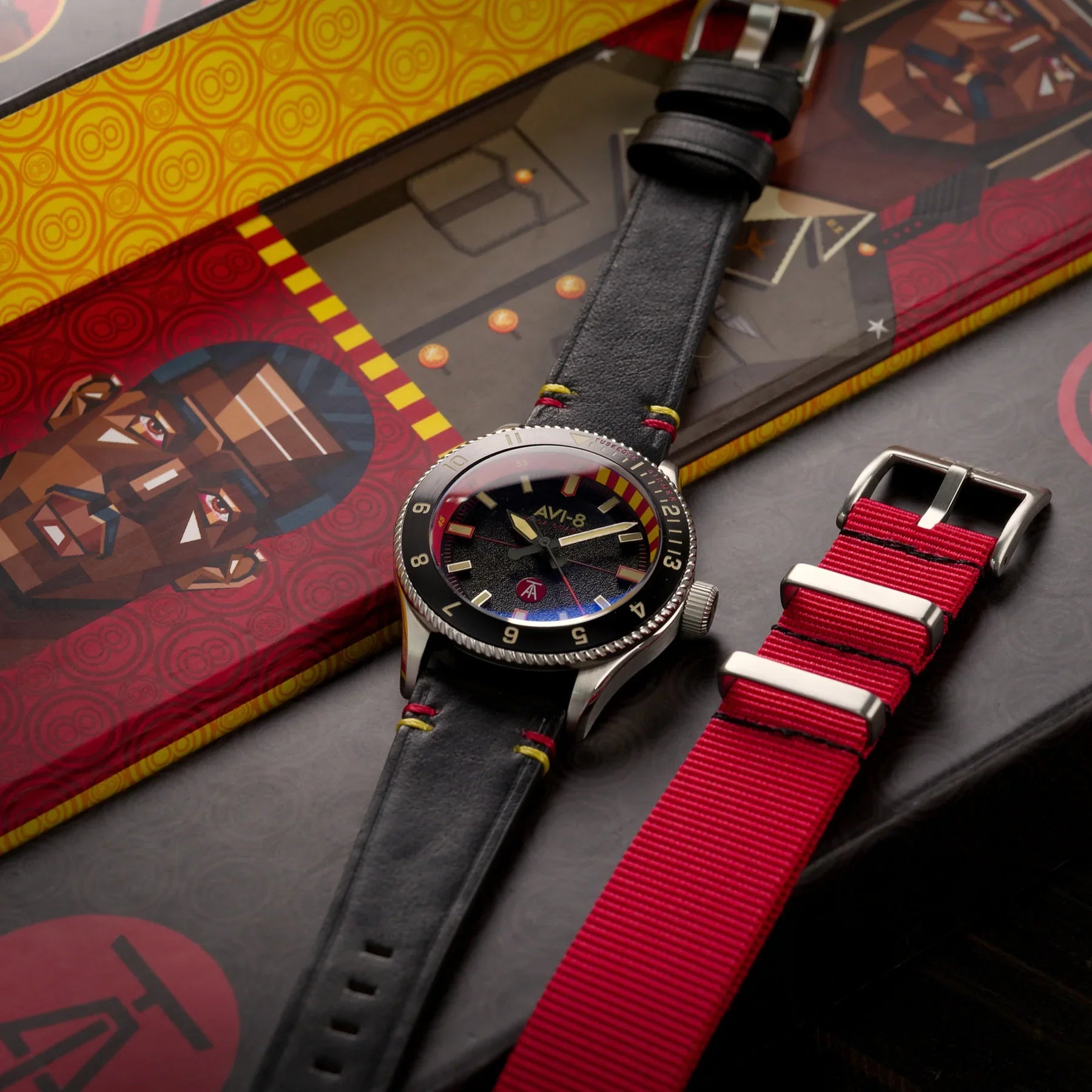 AVI-8 AVI-8 Men's Licata Tuskegee Airmen Meca-Quartz Limited Edition Watch AV-4103-01