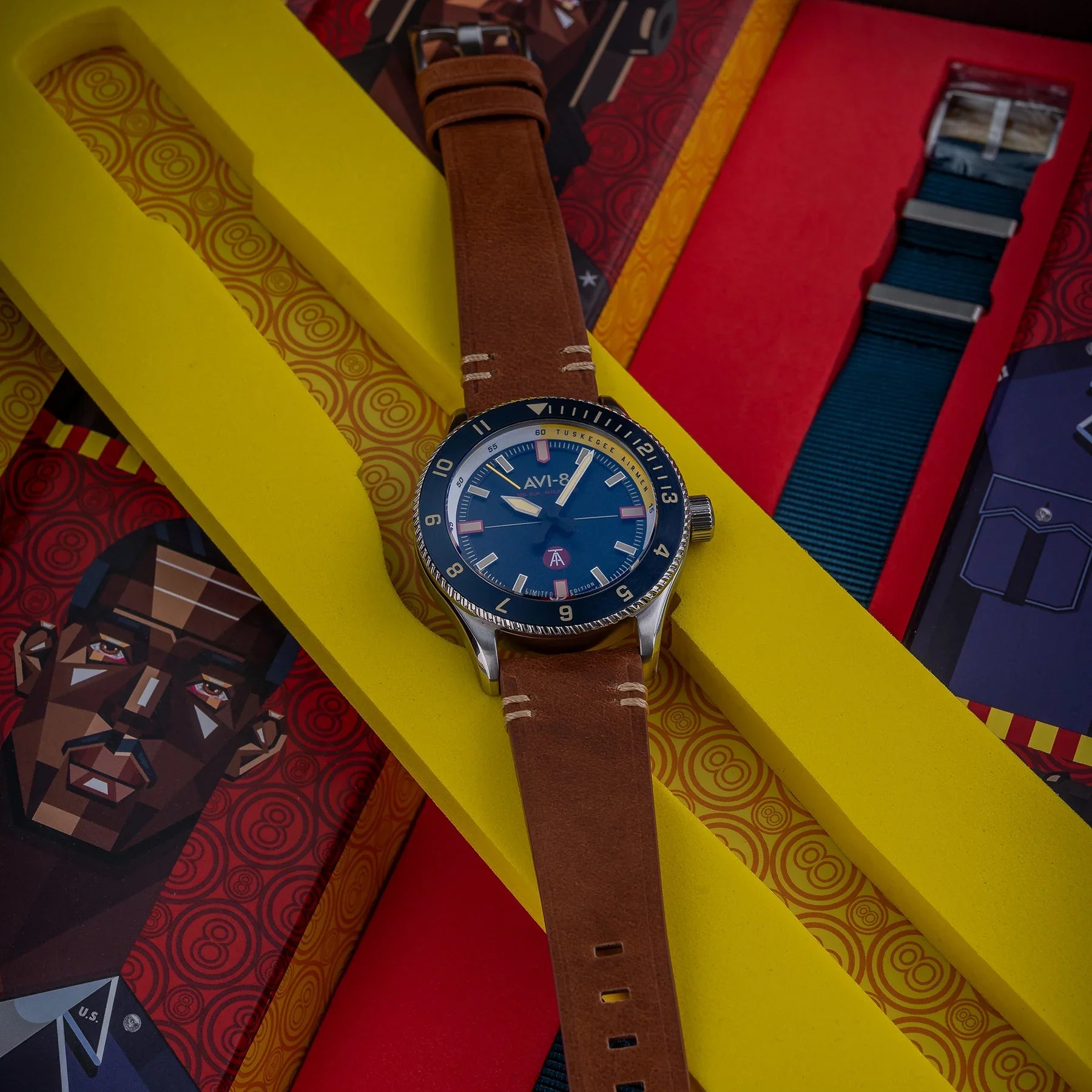 AVI-8 AVI-8 Men's Lucera Tuskegee Airmen Meca-Quartz Limited Edition Watch AV-4103-02