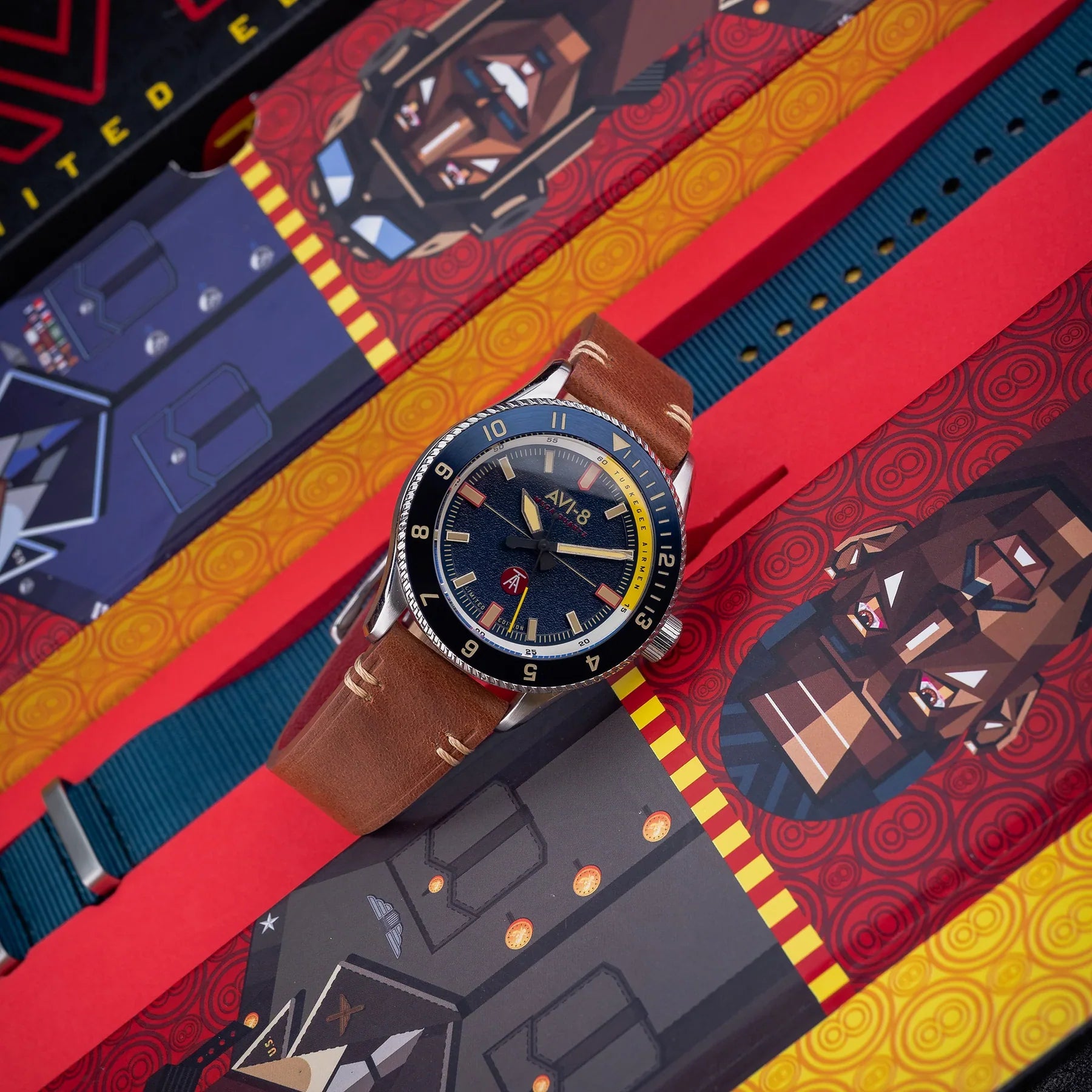 AVI-8 AVI-8 Men's Lucera Tuskegee Airmen Meca-Quartz Limited Edition Watch AV-4103-02