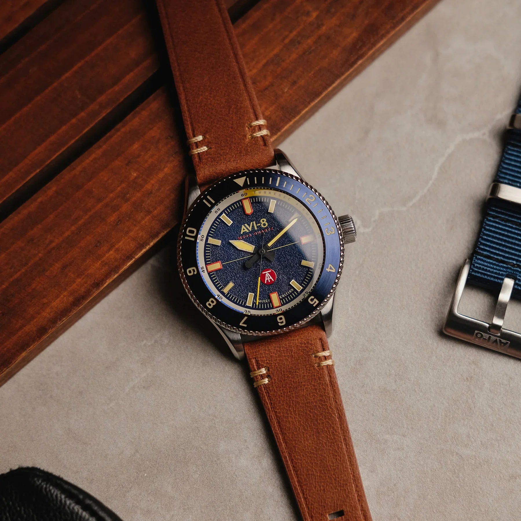 AVI-8 AVI-8 Men's Lucera Tuskegee Airmen Meca-Quartz Limited Edition Watch AV-4103-02