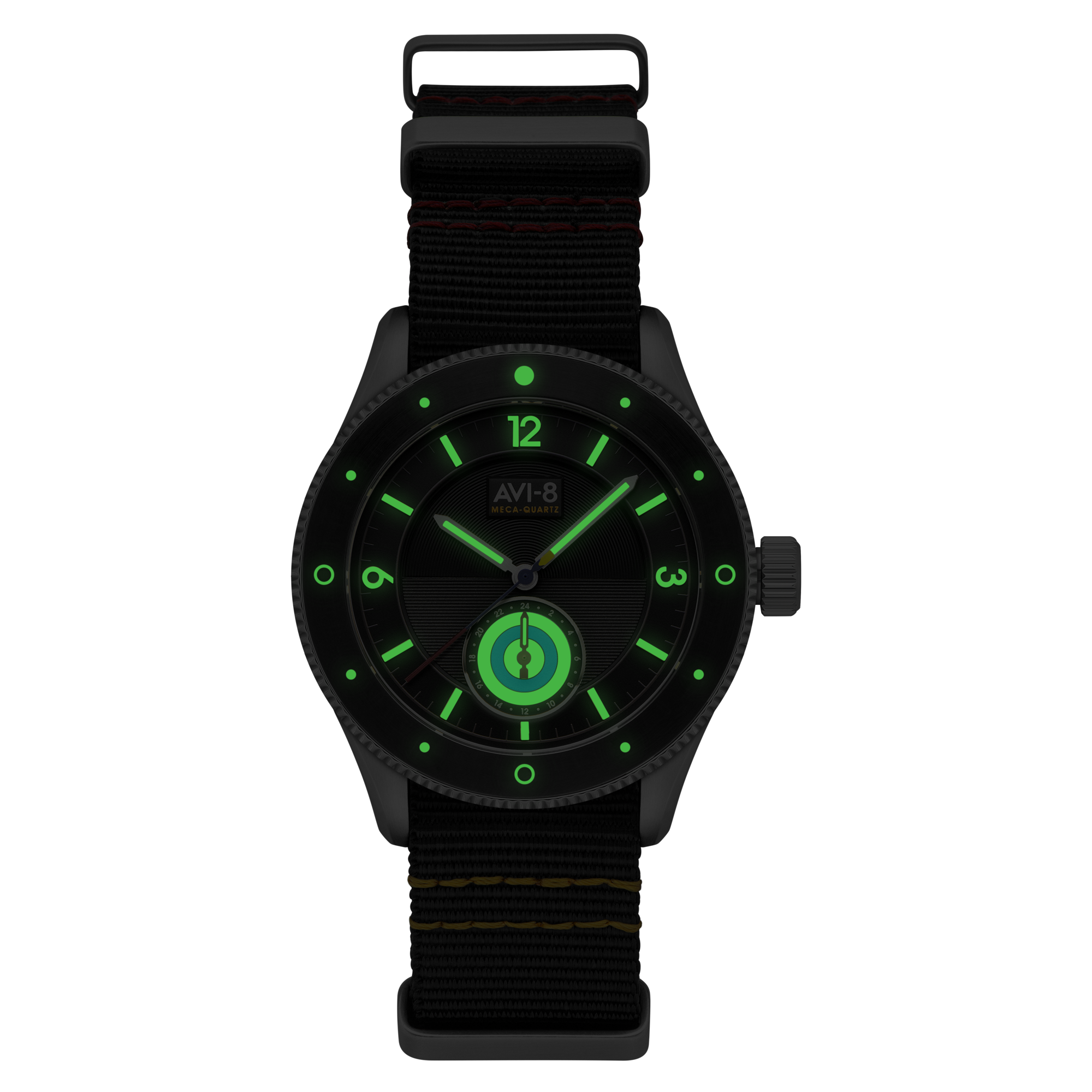 AVI-8 AVI-8 Flyboy Airmaster Sector Meca-Quartz Raven Black Men's Watch AV-4112-01