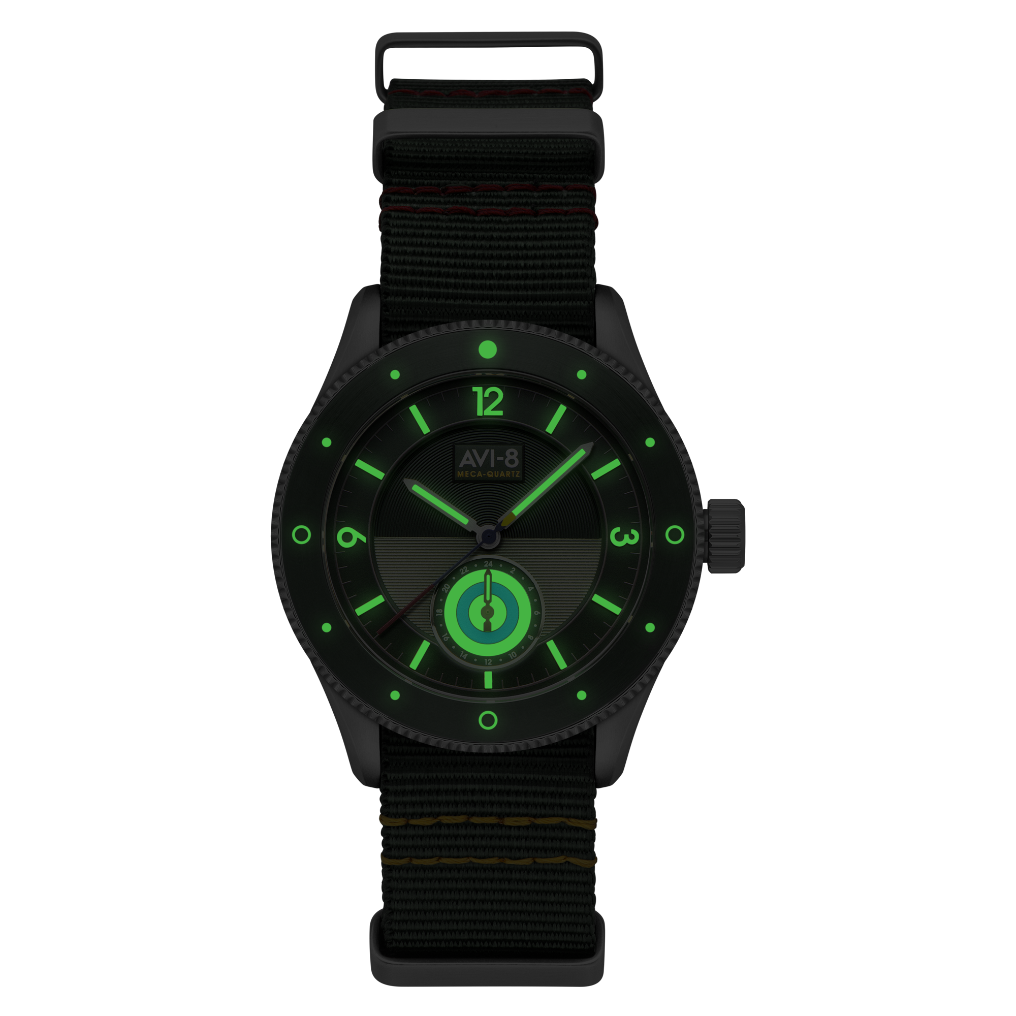 AVI-8 AVI-8 Flyboy Airmaster Sector Meca-Quartz Vert Green Men's Watch AV-4112-02