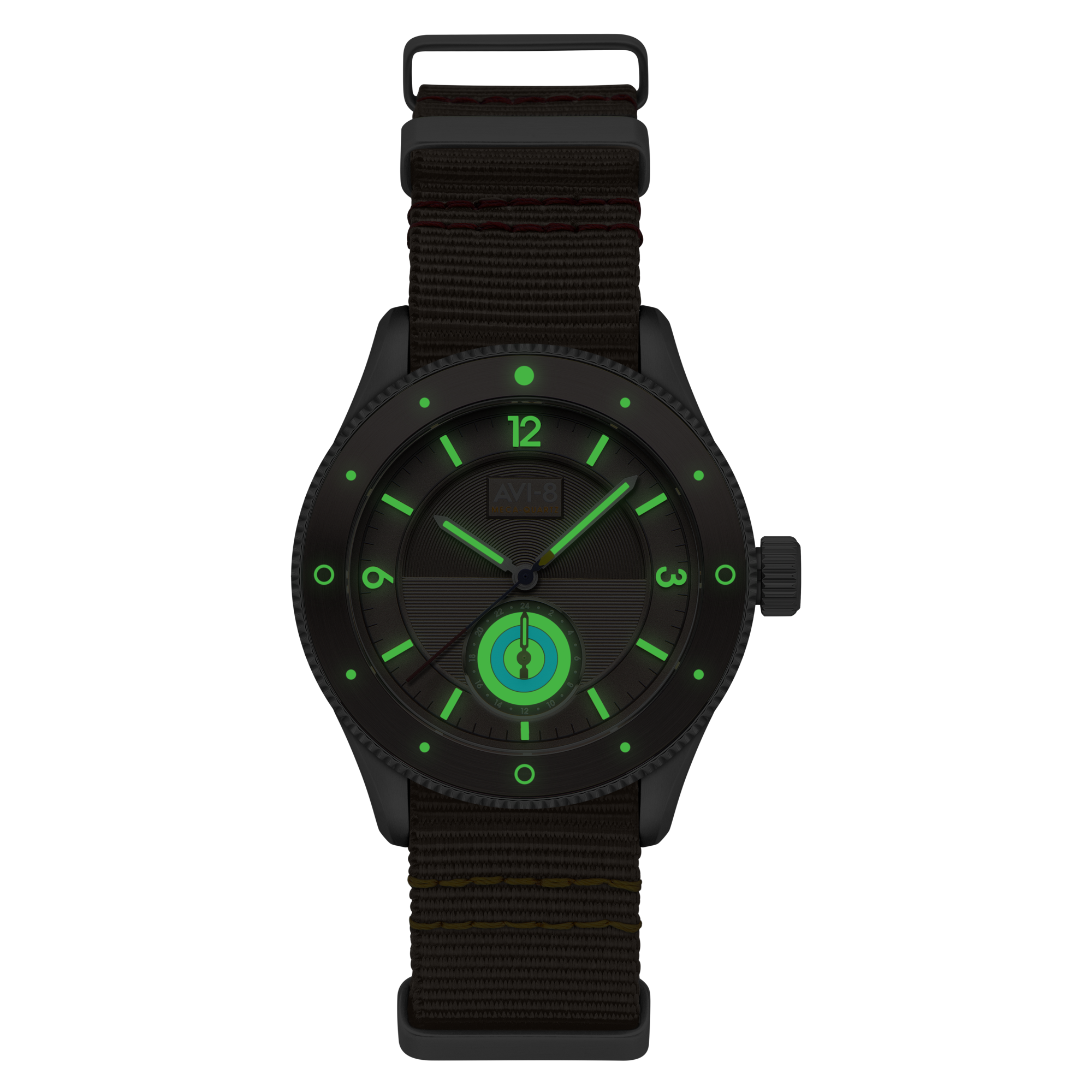 AVI-8 AVI-8 Flyboy Airmaster Sector Meca-Quartz Silver Feather Grey Men's Watch AV-4112-03