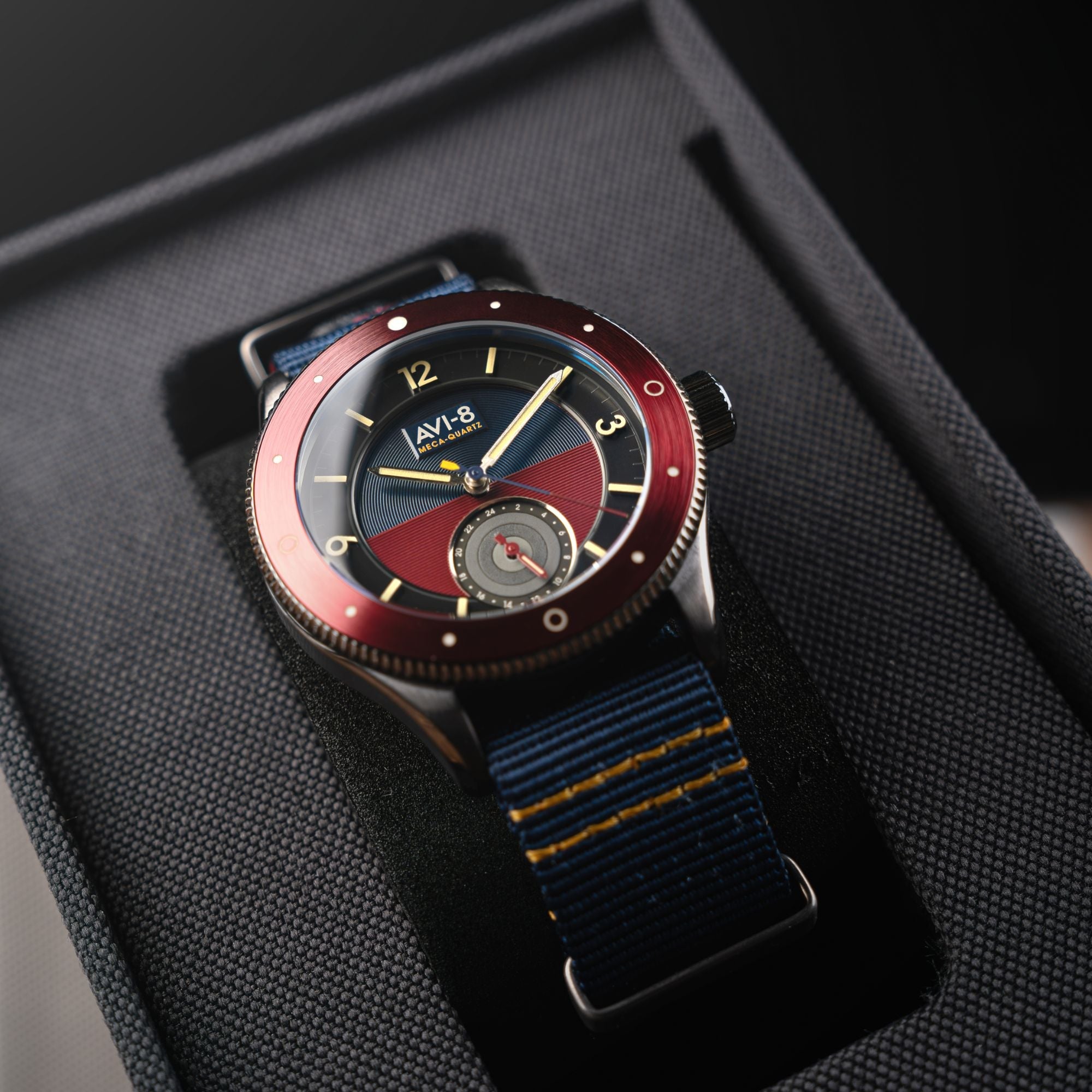 AVI-8 AVI-8 Flyboy Airmaster Sector Meca-Quartz Navy Blue Men's Watch AV-4112-04