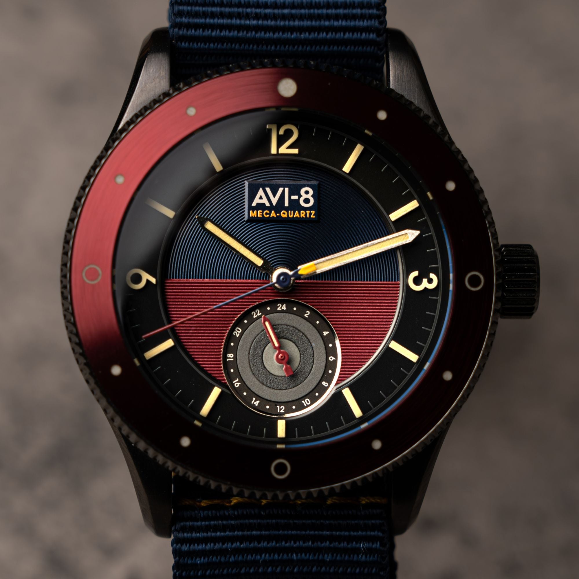 AVI-8 AVI-8 Flyboy Airmaster Sector Meca-Quartz Navy Blue Men's Watch AV-4112-04