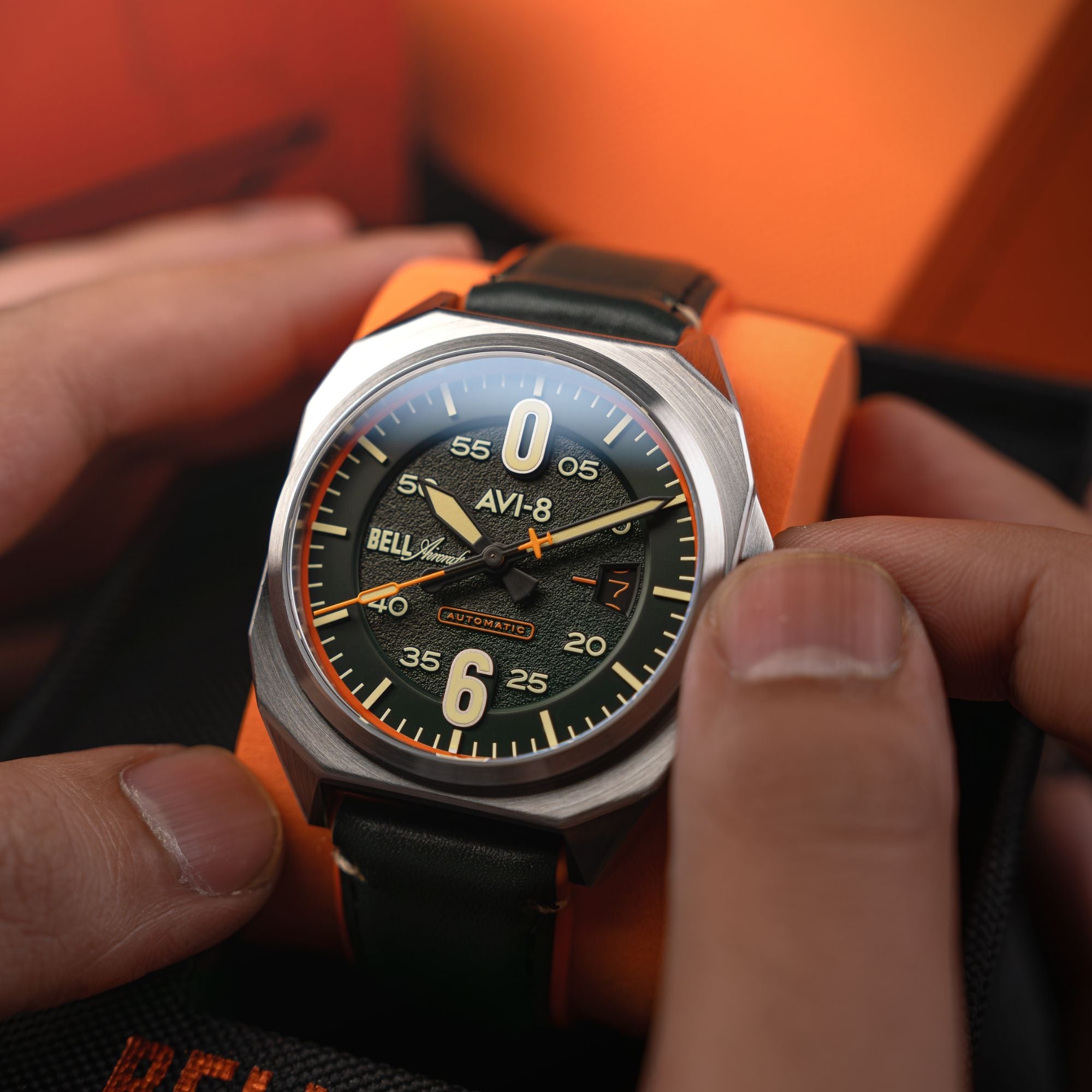 AVI-8 AVI-8 Bell X1 Machbuster Automatic Cavalier Green Men's Watch AV-4115-05