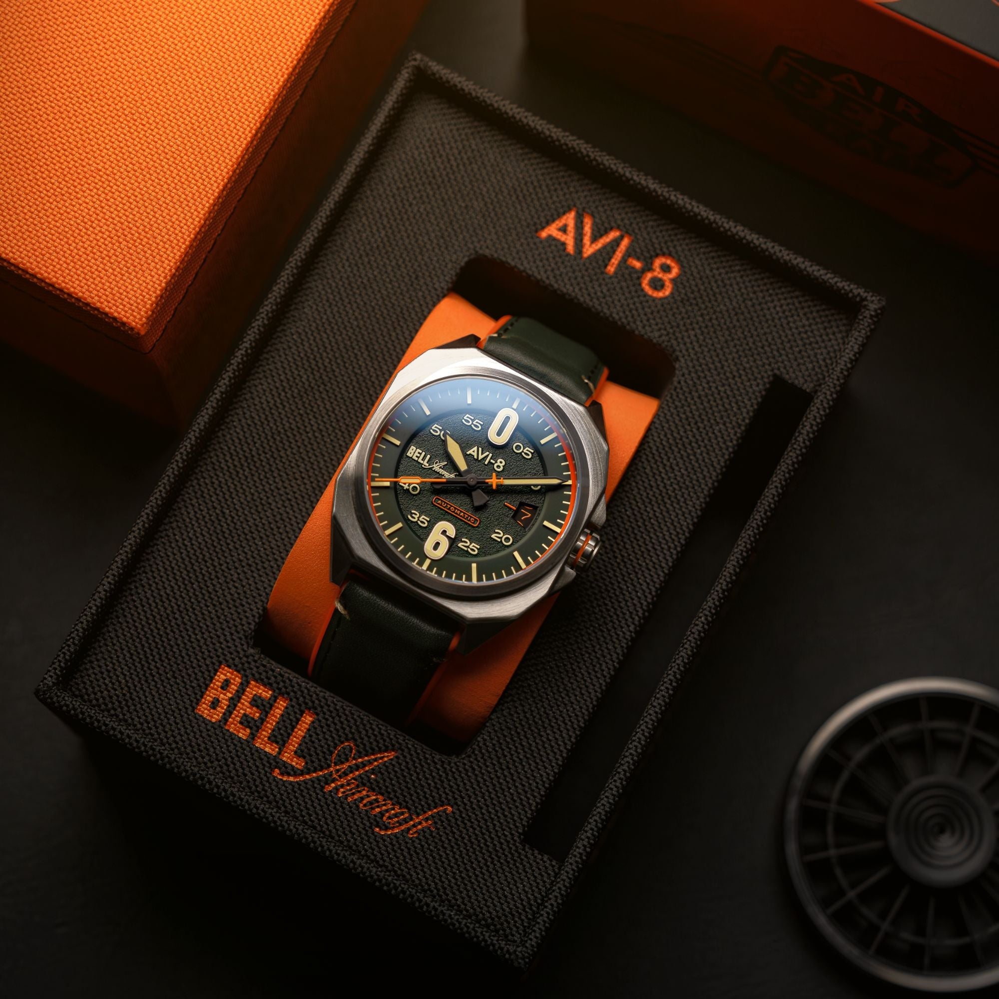 AVI-8 AVI-8 Bell X1 Machbuster Automatic Cavalier Green Men's Watch AV-4115-05