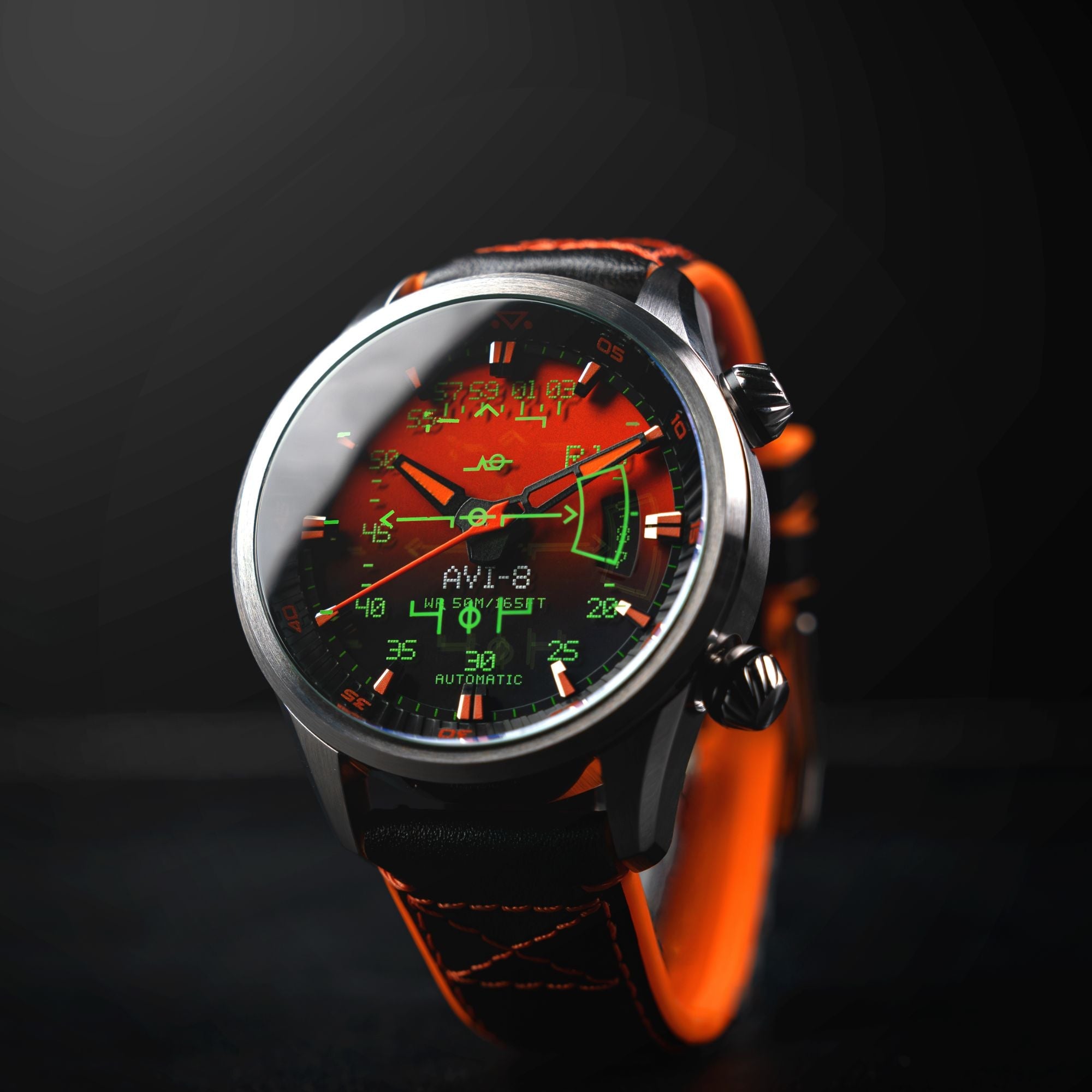 AVI-8 AVI-8 Hawker Harrier Hud Automatic Gradient Orange Men's Watch AV-4117-03
