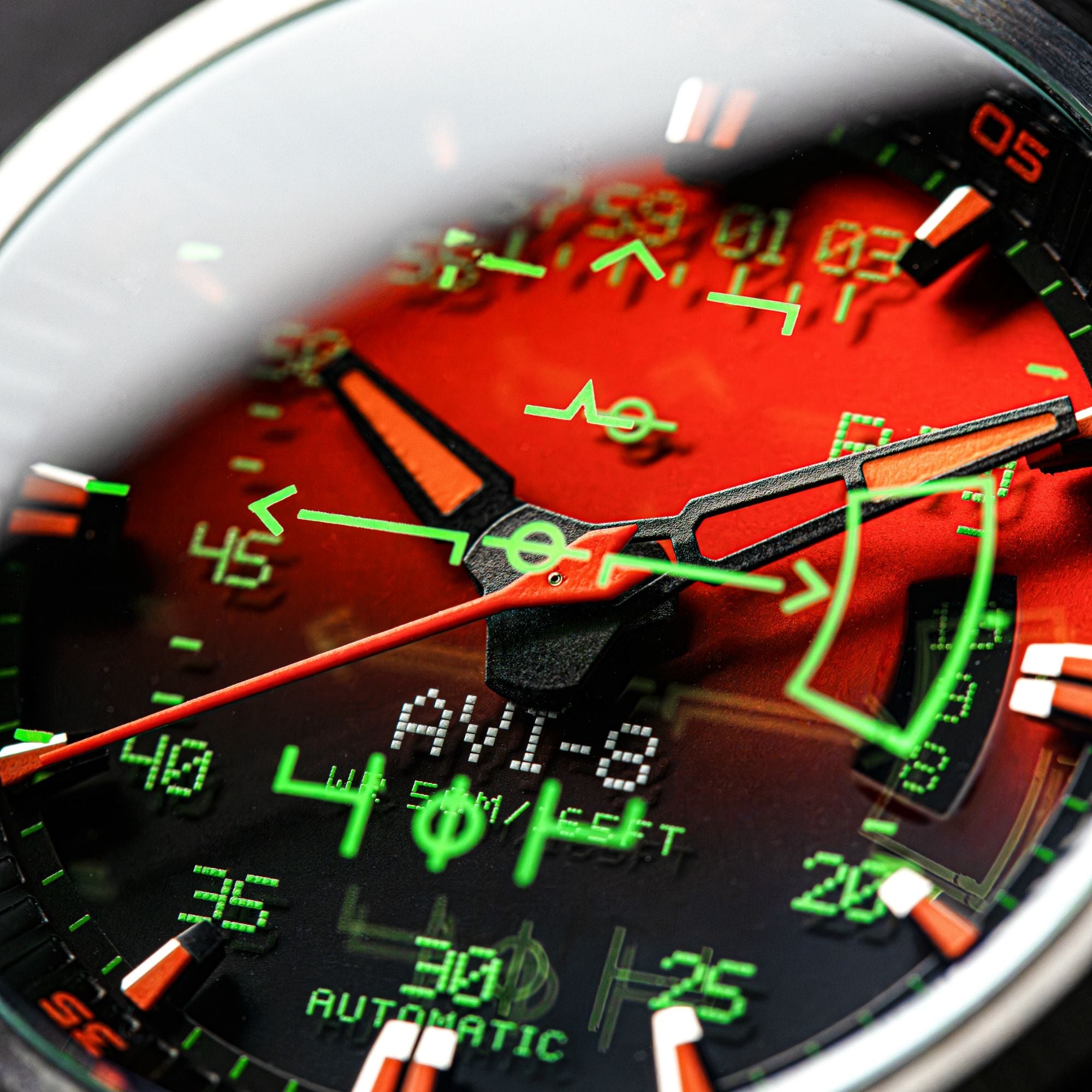 AVI-8 AVI-8 Hawker Harrier Hud Automatic Gradient Orange Men's Watch AV-4117-03