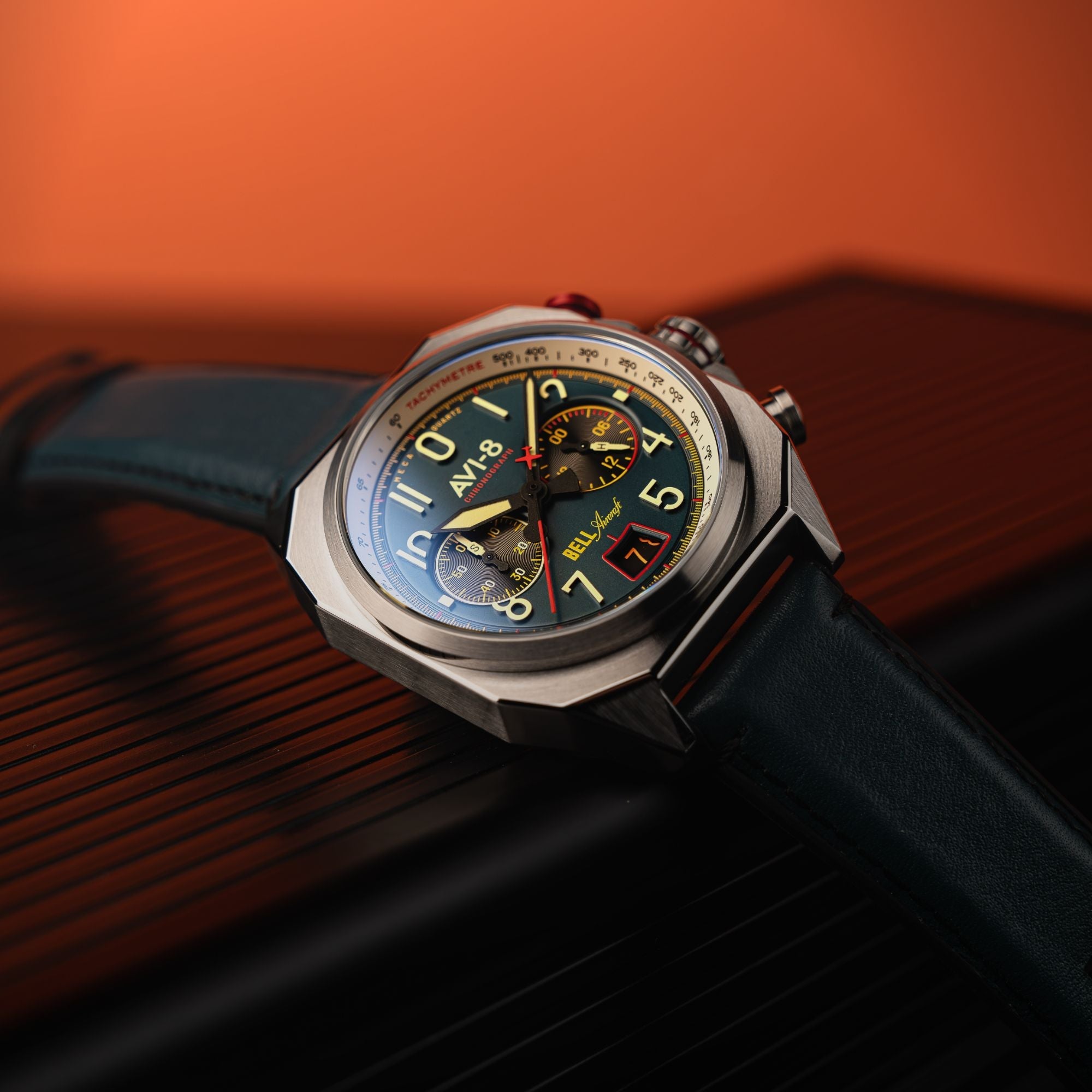 AVI-8 AVI-8 Bell X-1 Machbuster Chronograph Aviation Blue Men's Watch AV-4118-01