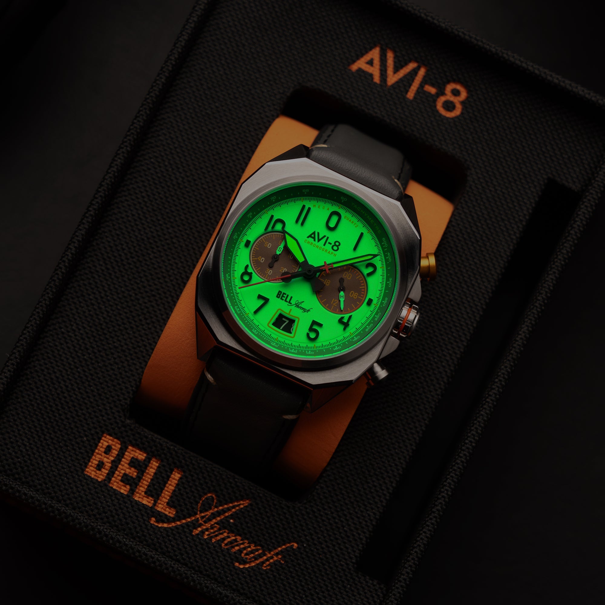 AVI-8 AVI-8 Bell X-1 Machbuster Chronograph Camel Brown Men's Watch AV-4118-03