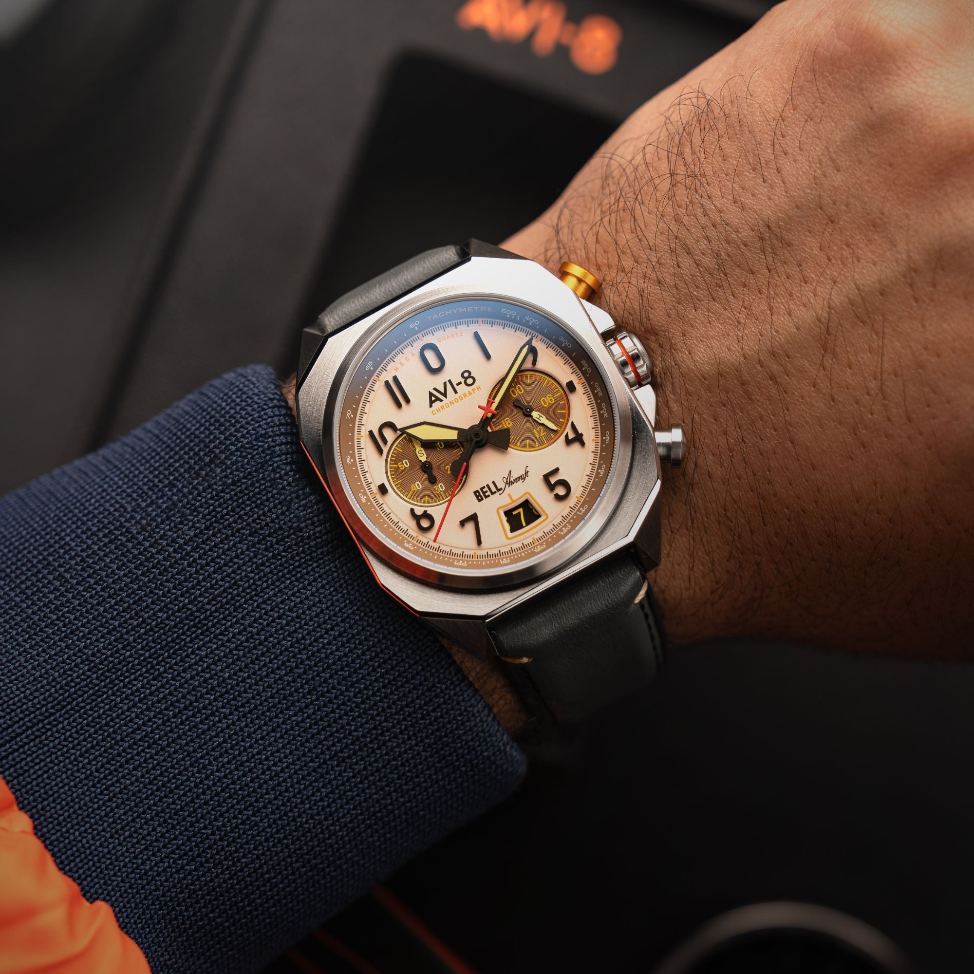 AVI-8 AVI-8 Bell X-1 Machbuster Chronograph Camel Brown Men's Watch AV-4118-03