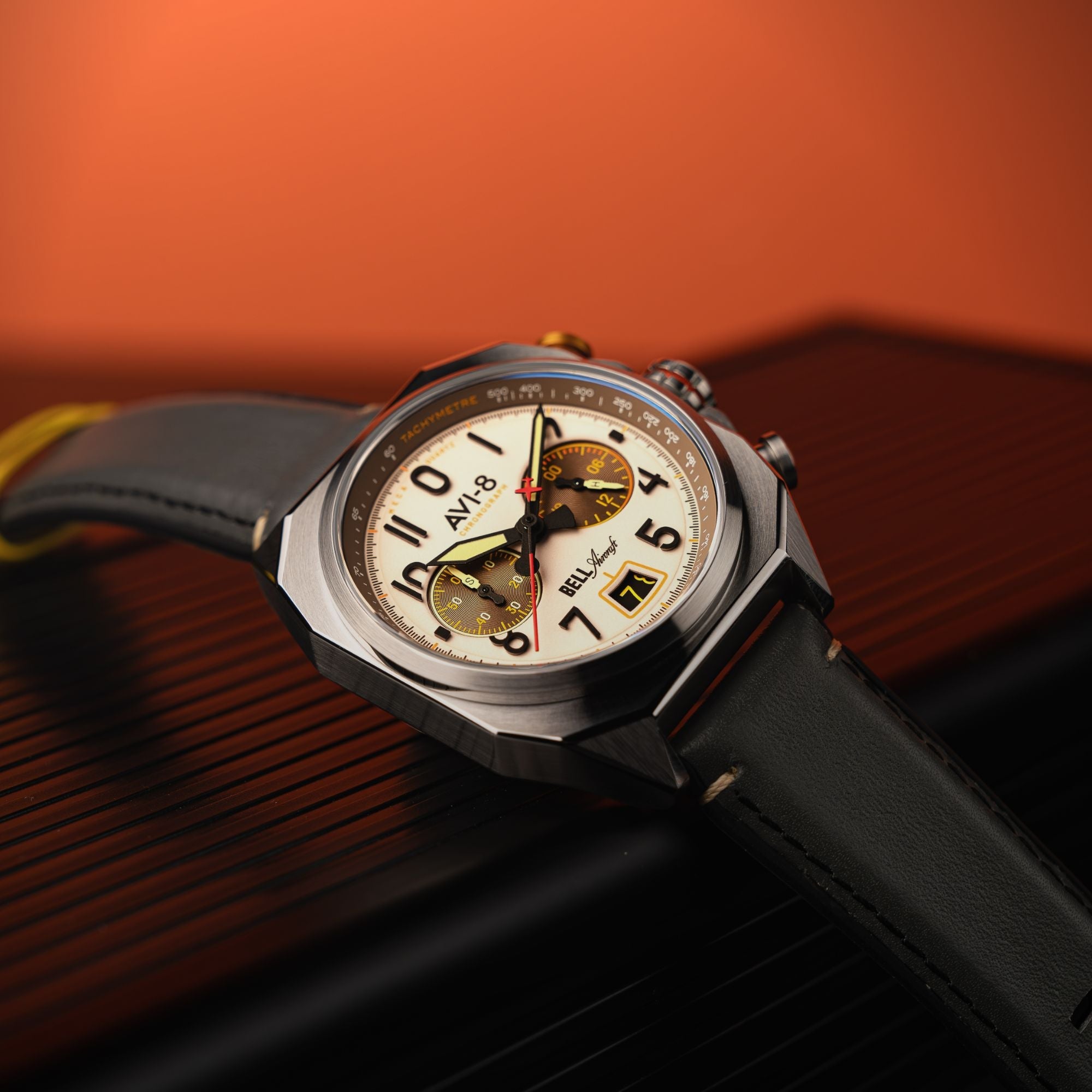 AVI-8 AVI-8 Bell X-1 Machbuster Chronograph Camel Brown Men's Watch AV-4118-03
