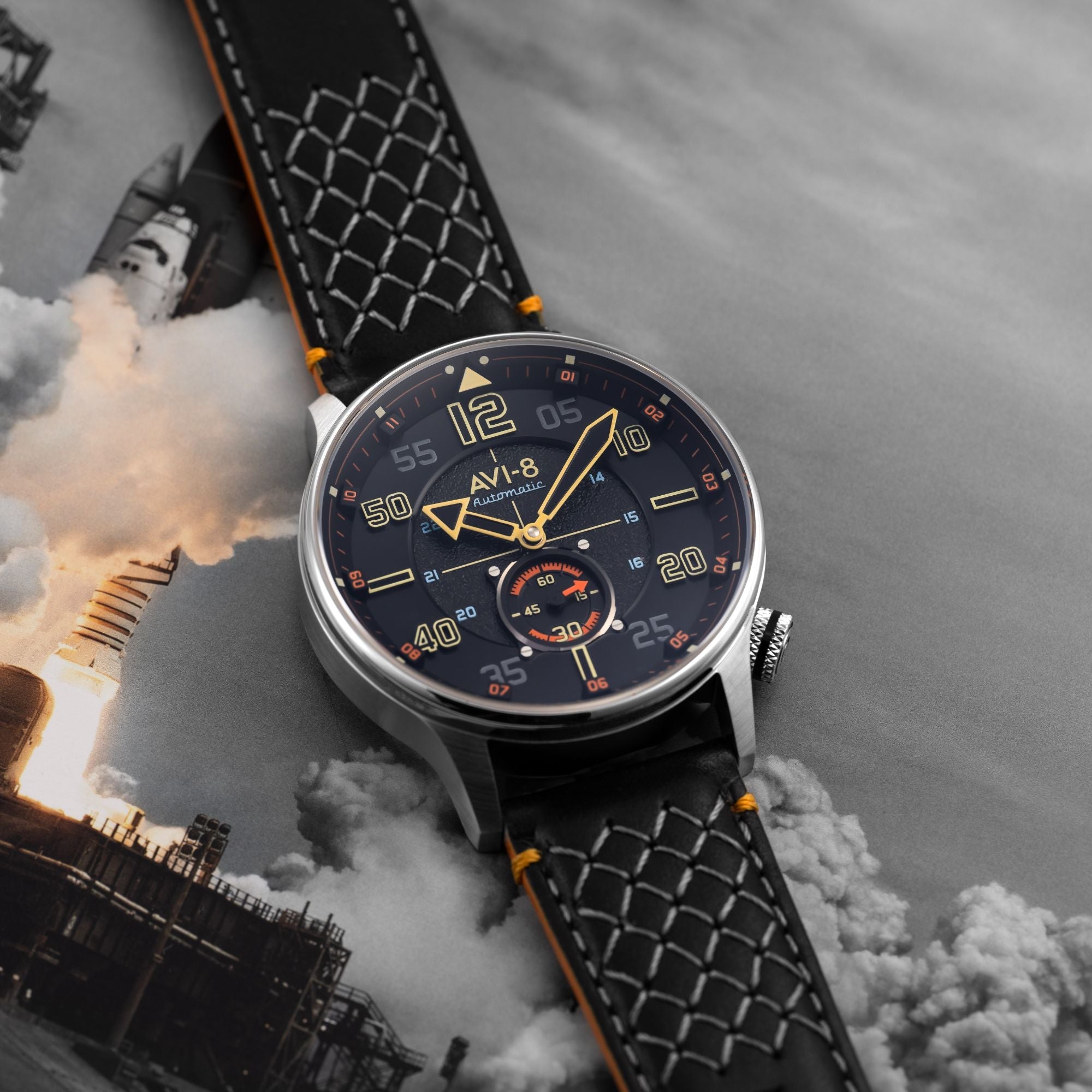AVI-8 AVI-8 Hawker Typhoon Baldwin Automatic Cool Black Men's Watch AV-4119-01