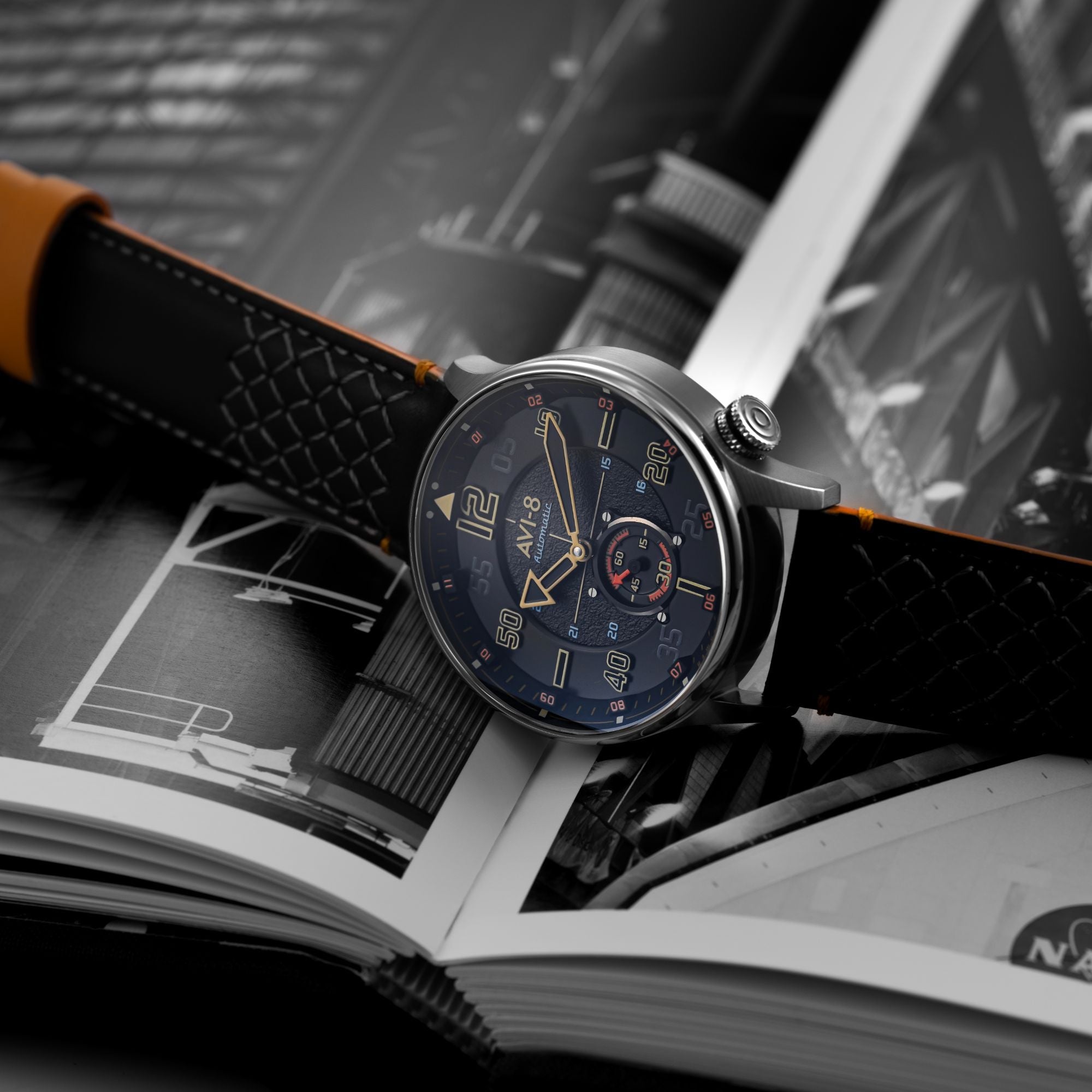 AVI-8 AVI-8 Hawker Typhoon Baldwin Automatic Cool Black Men's Watch AV-4119-01