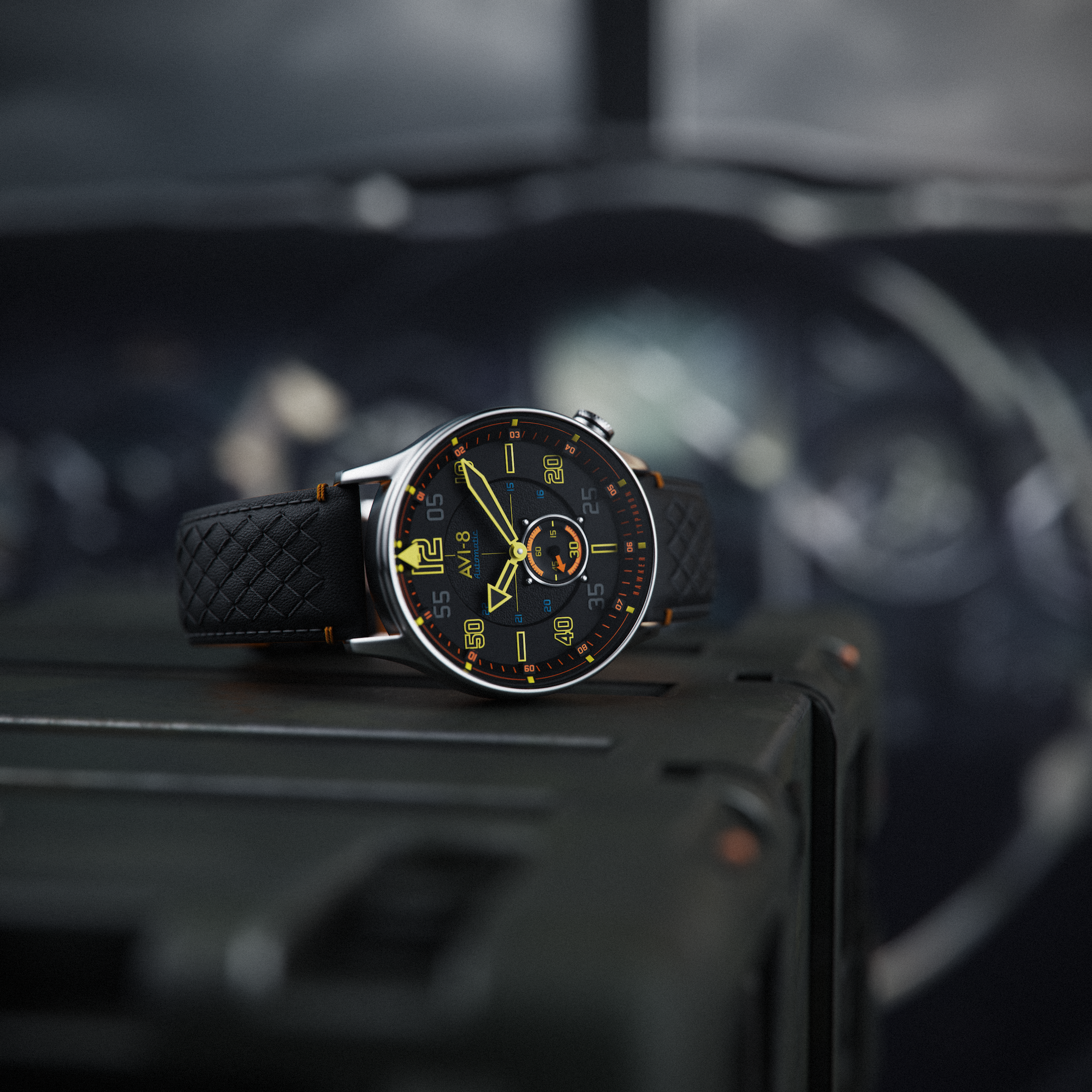 AVI-8 AVI-8 Hawker Typhoon Baldwin Automatic Cool Black Men's Watch AV-4119-01