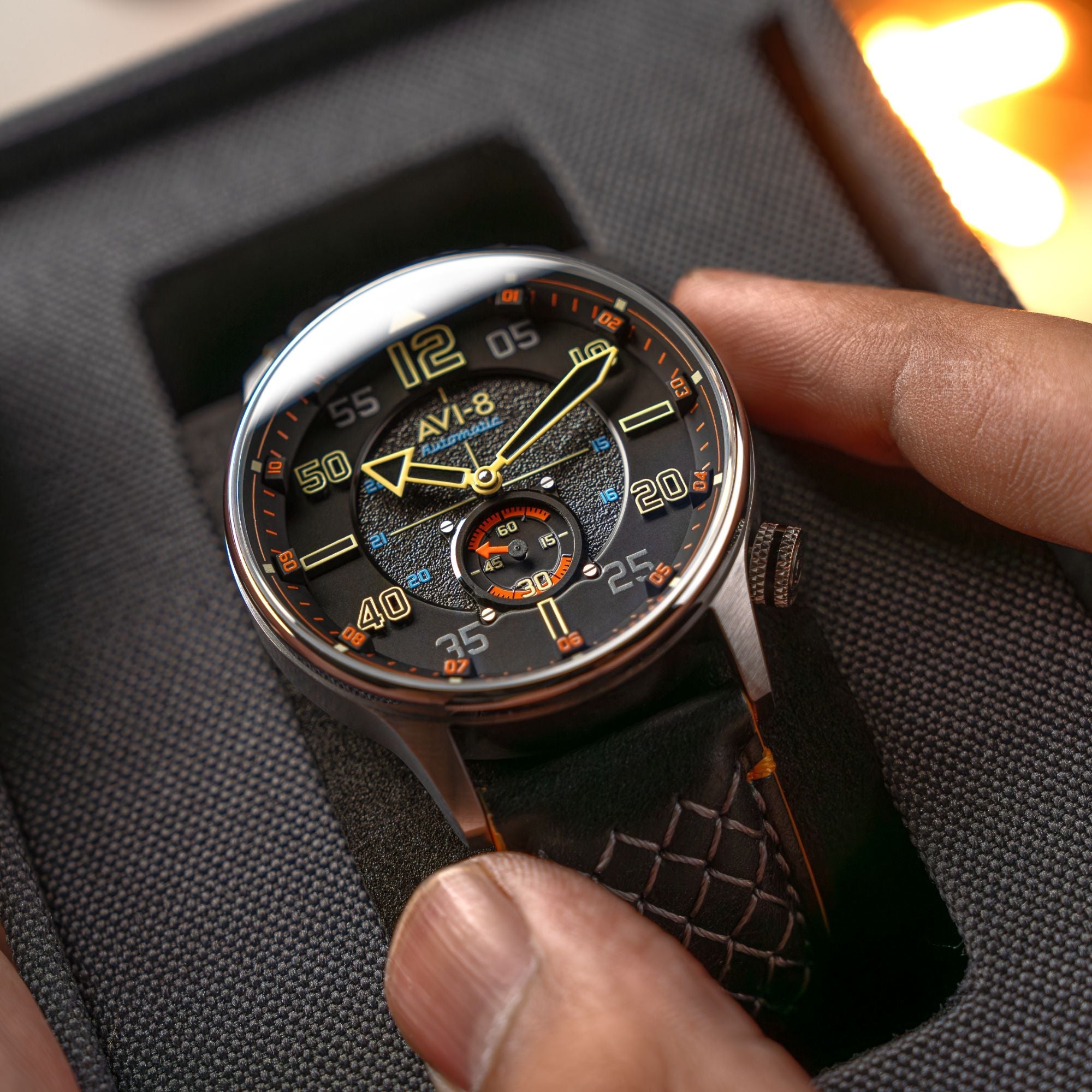 AVI-8 AVI-8 Hawker Typhoon Baldwin Automatic Cool Black Men's Watch AV-4119-01