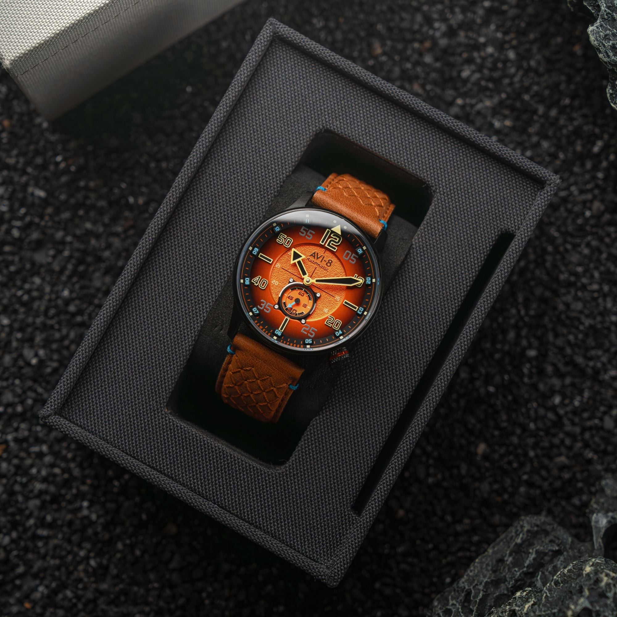 AVI-8 AVI-8 Hawker Typhoon Baldwin Automatic Burnt Orange Men's Watch AV-4119-02