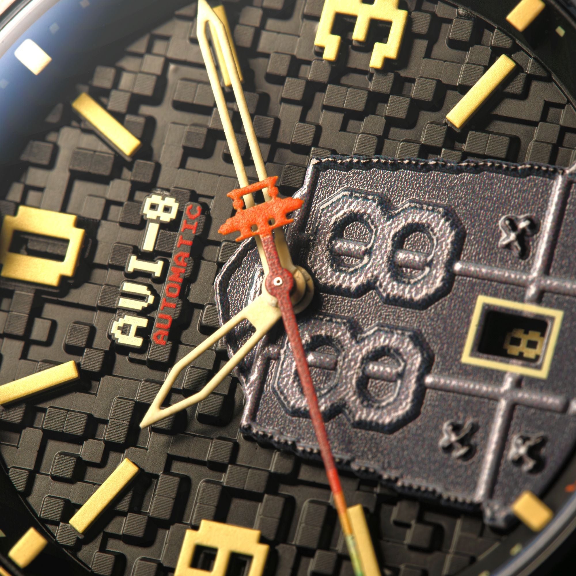 AVI-8 AVI-8 Flyboy Capcom 1942 Automatic Pixel Limited Edition Midnight Ace Men's Watch AV-4121-33