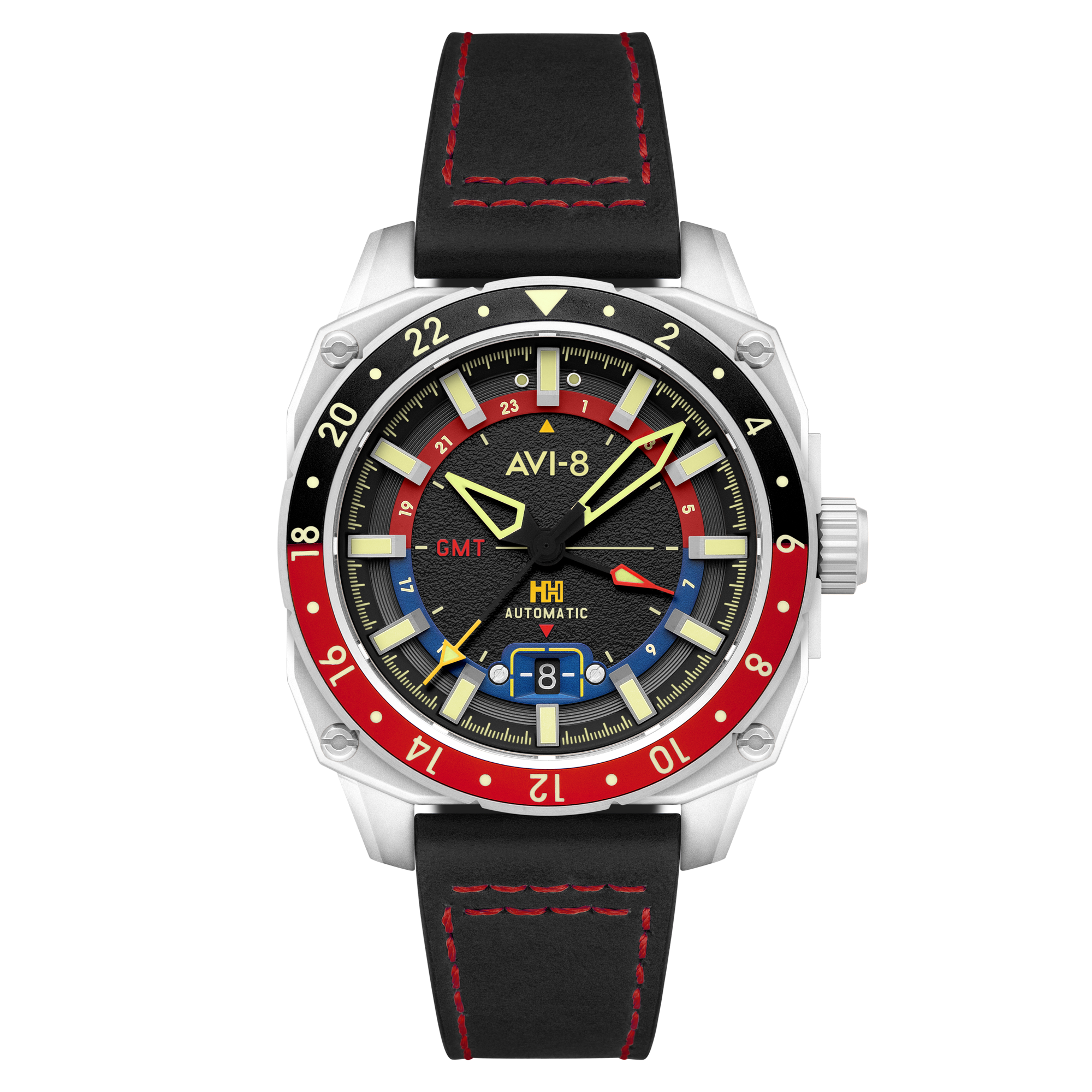 AVI-8 AVI-8 Hawker Hunter Atlas Gmt Automatic Devil Black Men's Watch AV-4122-01