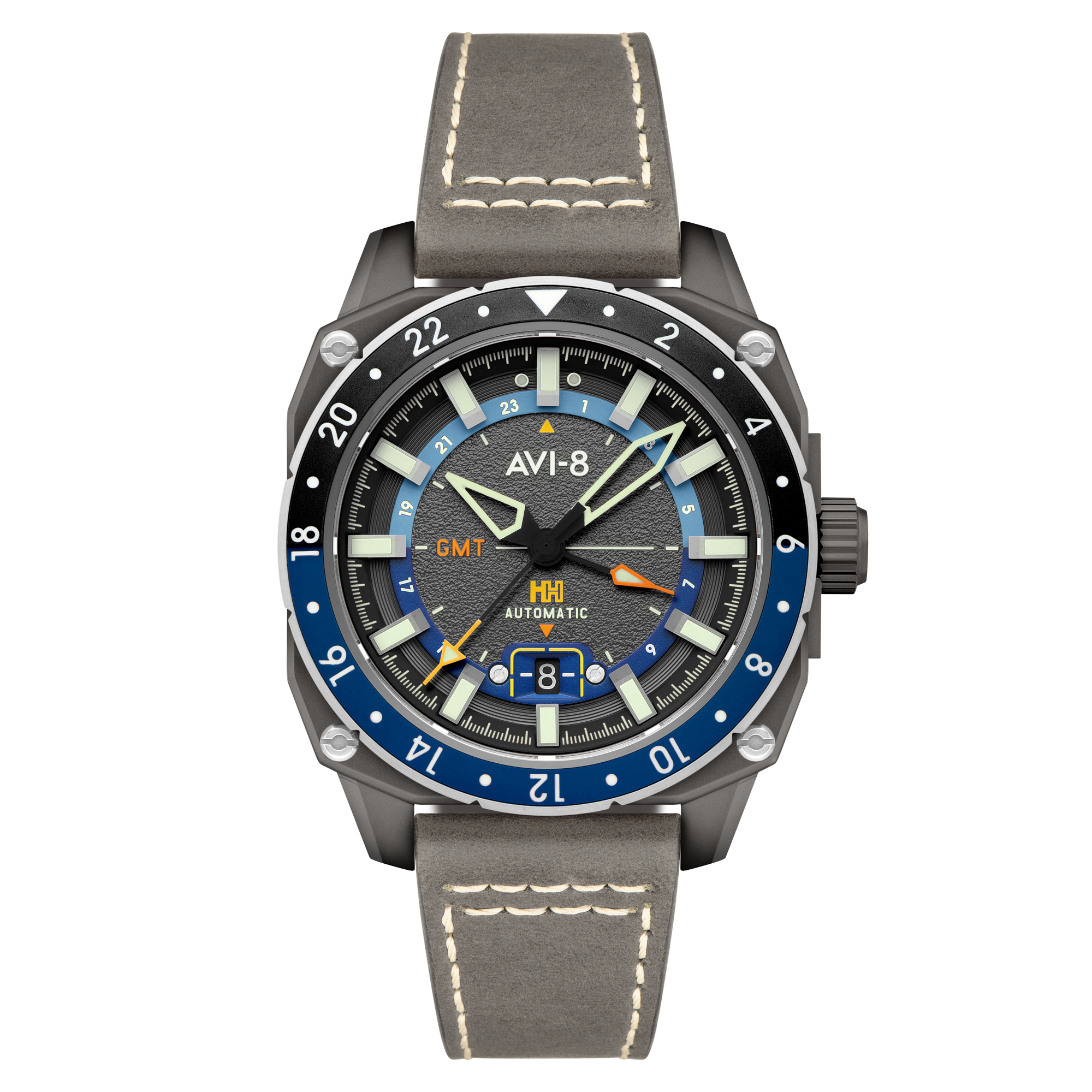 AVI-8 AVI-8 Hawker Hunter Atlas Gmt Automatic Mist Grey Men's Watch AV-4122-04