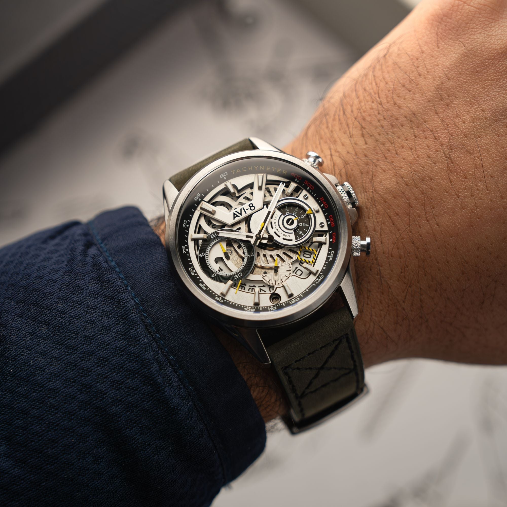 AVI-8 AVI-8 Hawker Harrier Matador (2025 Edition) Chronograph Storm Grey Men's Watch AV-4125-01