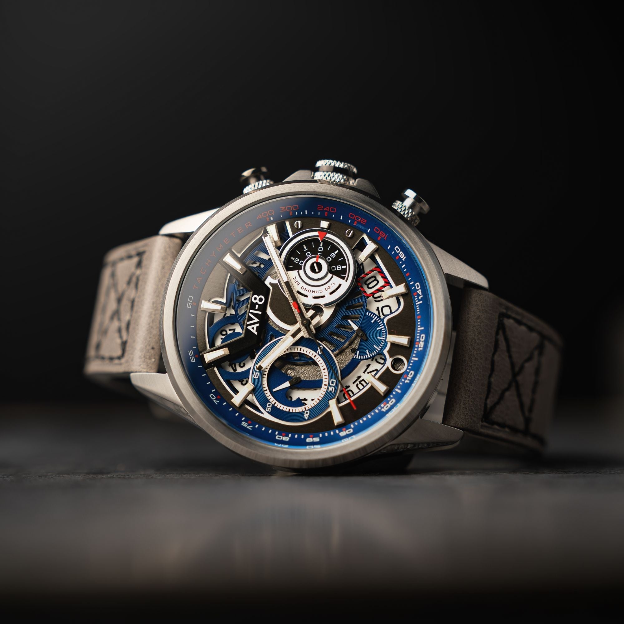 AVI-8 AVI-8 Hawker Harrier Matador (2025 Edition) Chronograph Slate Blue Men's Watch AV-4125-03