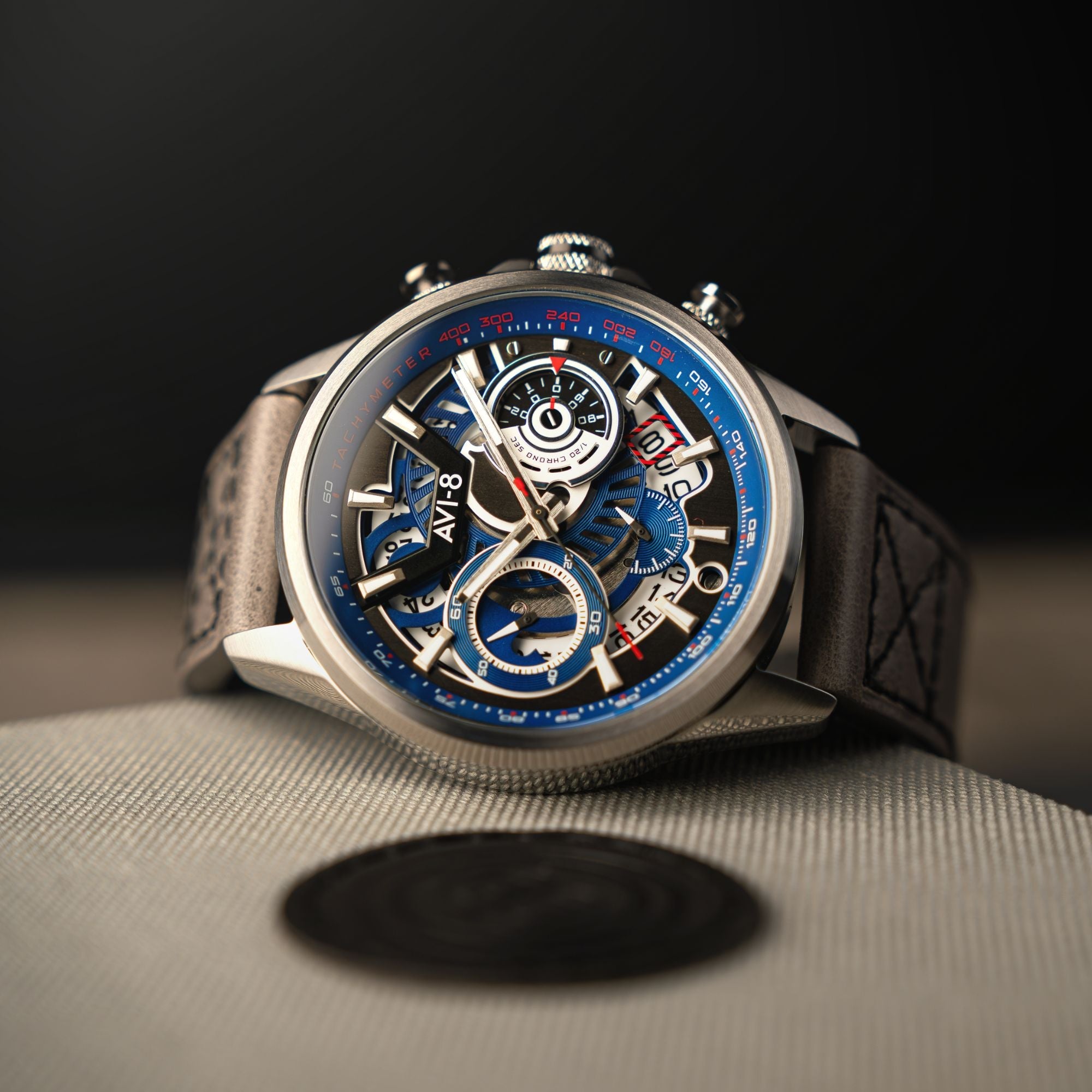 AVI-8 AVI-8 Hawker Harrier Matador (2025 Edition) Chronograph Slate Blue Men's Watch AV-4125-03
