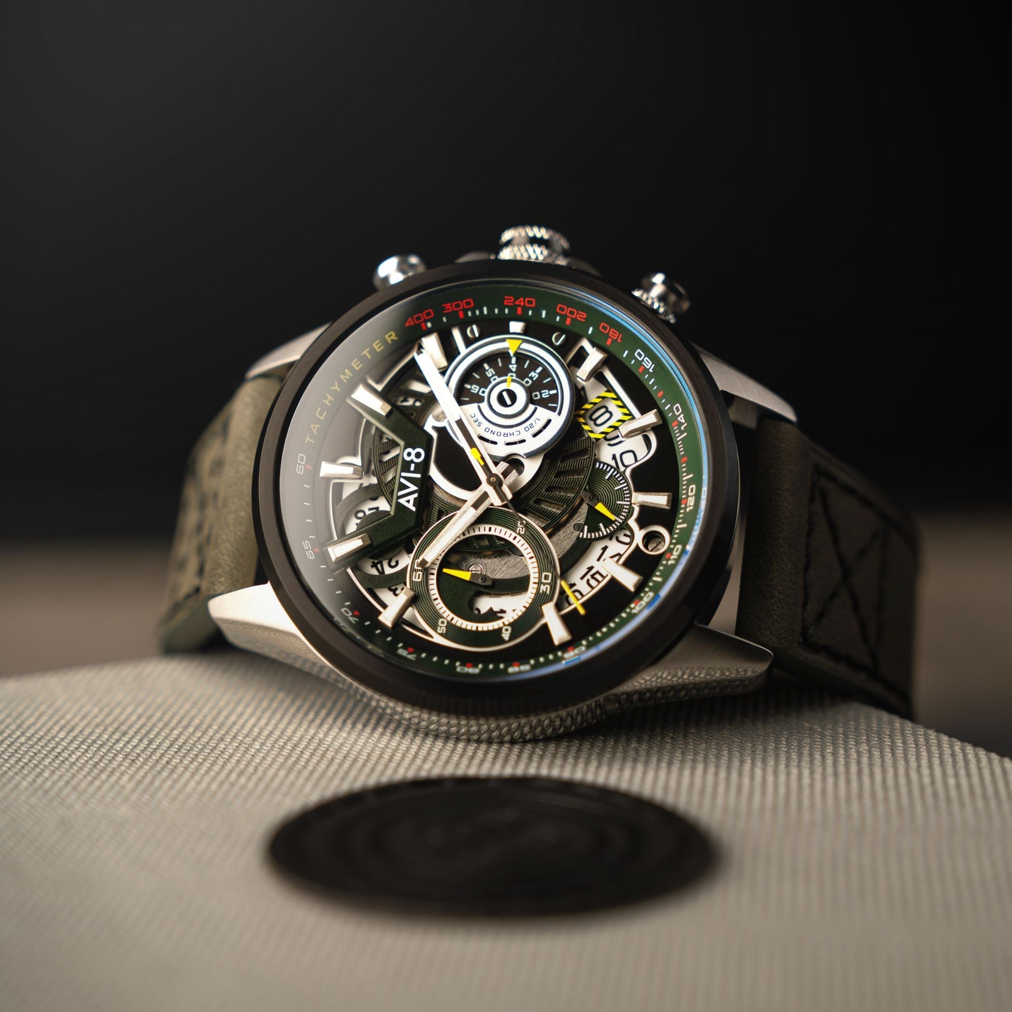 AVI-8 AVI-8 Hawker Harrier Matador (2025 Edition) Chronograph Viper Green Men's Watch AV-4125-04