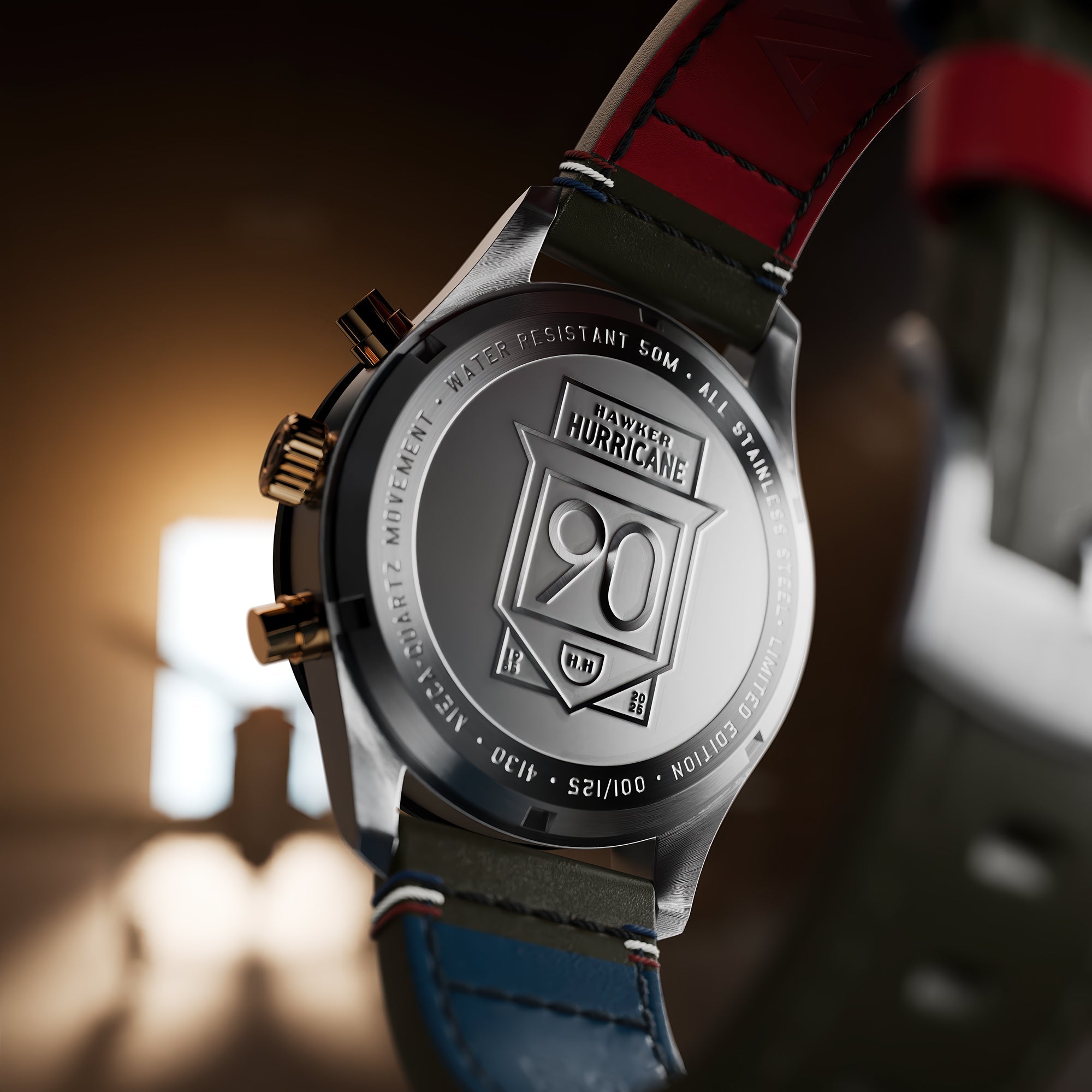 AVI-8 Hawker Hurricane 90th Anniversary Chronograph Limited Edition Thunder Black Men's Watch AV-4130-11