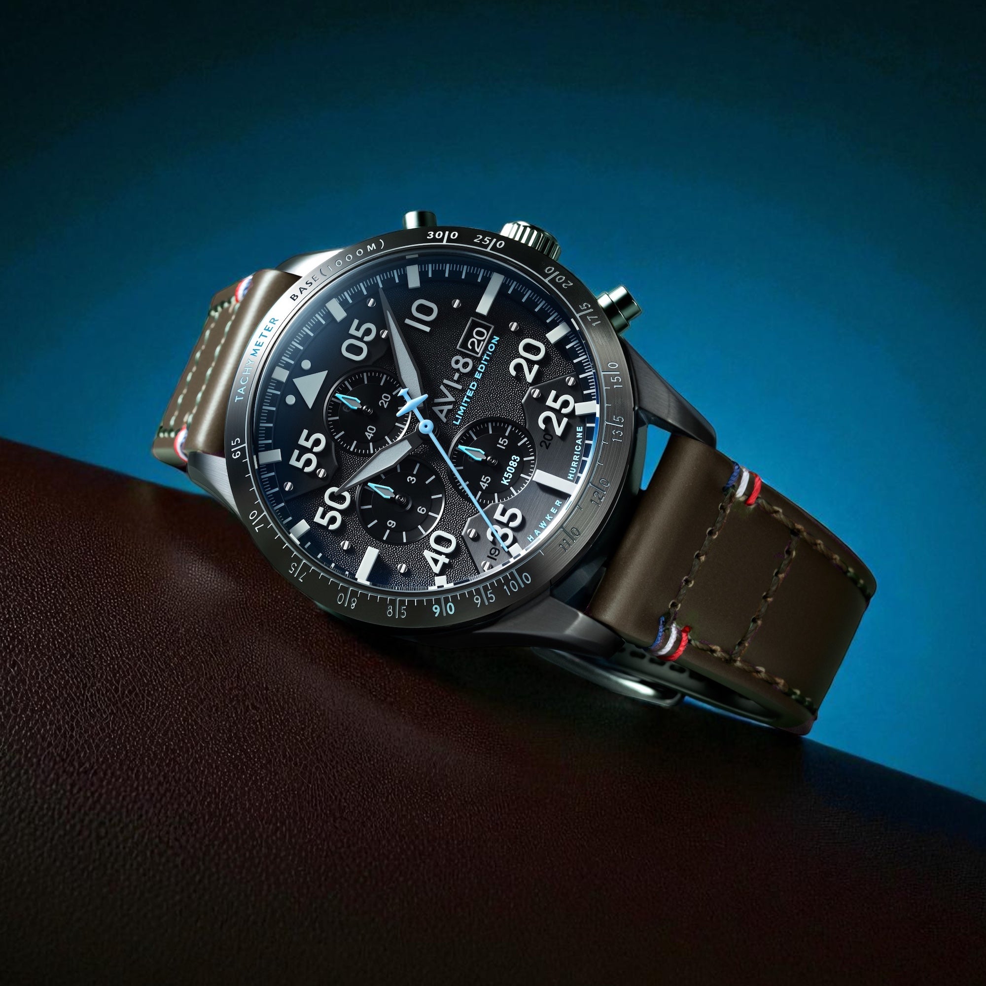 AVI-8 Hawker Hurricane 90th Anniversary Chronograph Limited Edition Hangar Grey Men's Watch AV-4130-44