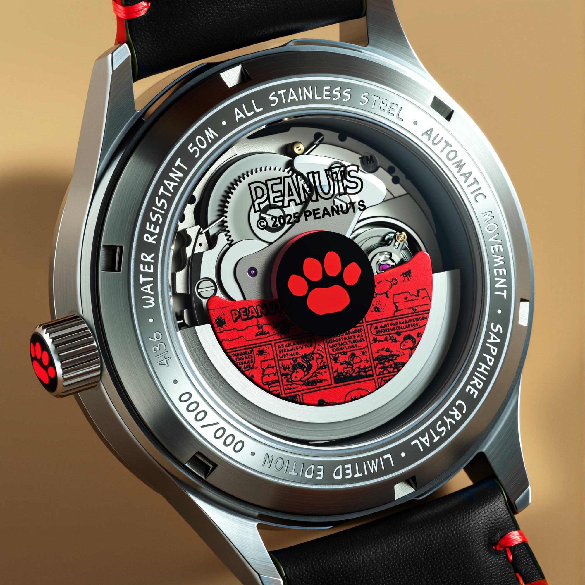 AVI-8 Hawker Hurricane Kent GMT Automatic Peanuts Snoopy Flying Ace Limited Edition Doghouse Red Men's Watch AV-4136-01