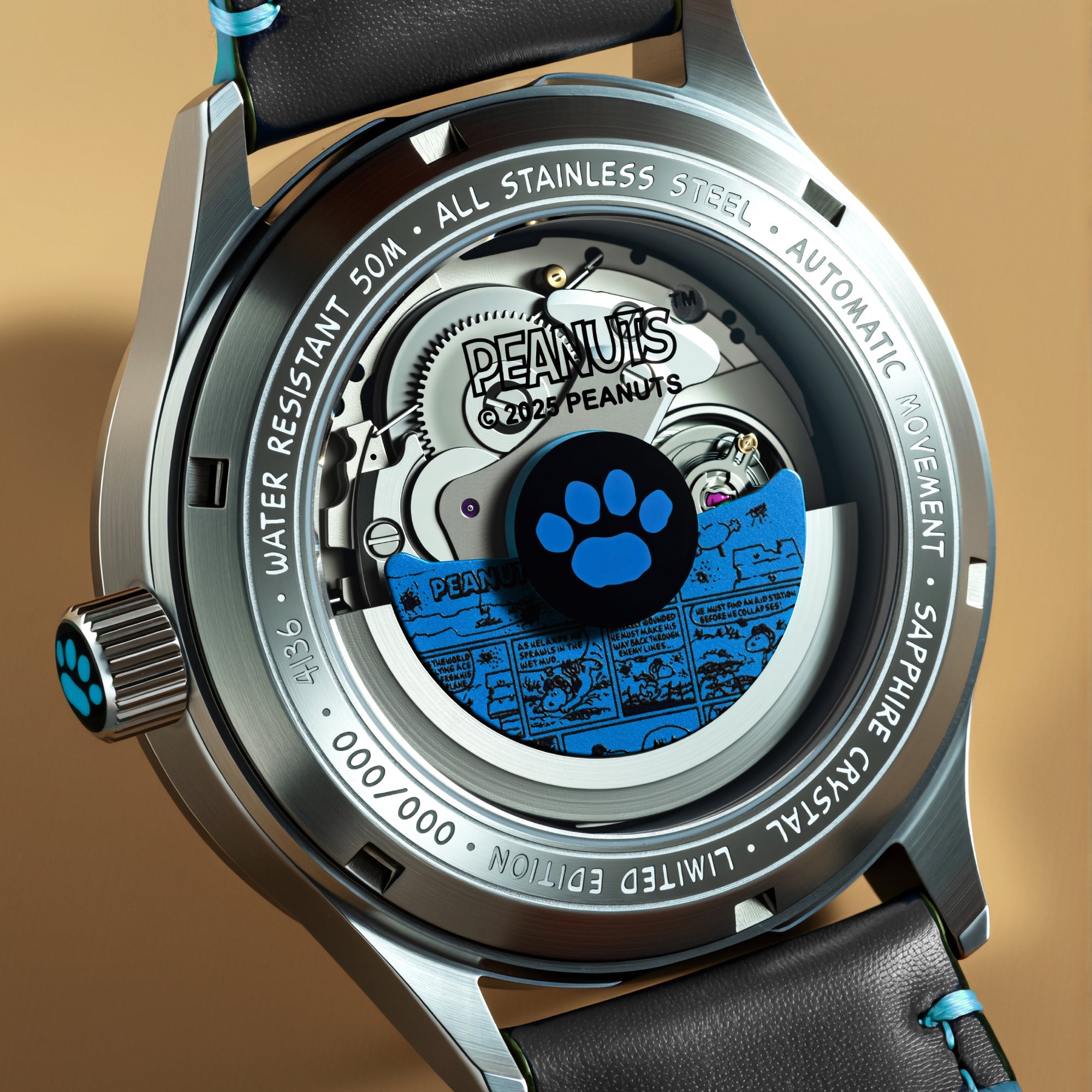 AVI-8 Hawker Hurricane Kent GMT Automatic Peanuts Snoopy Flying Ace Limited Edition Cream Brigade Men's Watch AV-4136-03