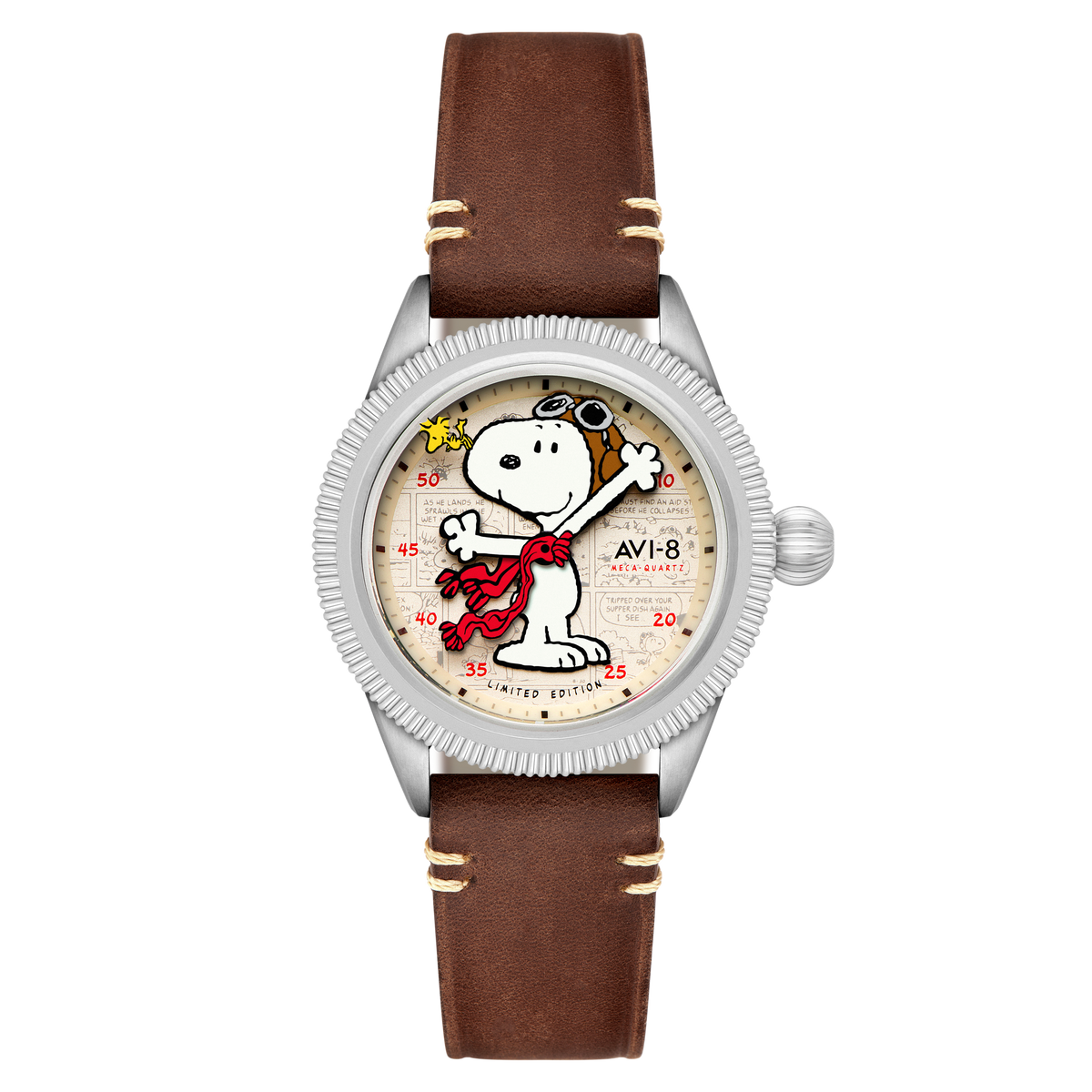 Peanuts watch avi-8 スヌーピー Montre AVI-8 Hawker Hurricane Kent Peanuts Snoopy Flying GMT Winter Gr