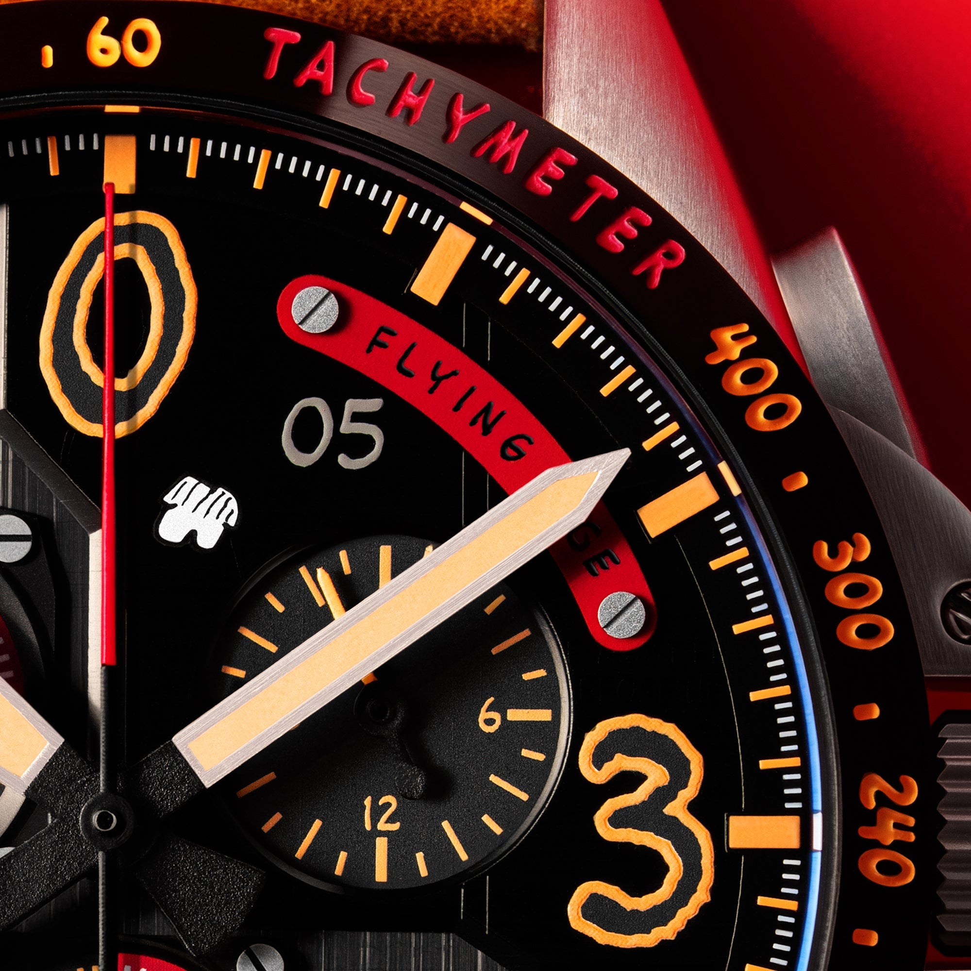 AVI-8 AVI-8 P-51 Mustang Blakeslee Chronograph Peanuts Snoopy Flying Ace Limited Edition Biplane Brown Men's Watch AV-4140-02