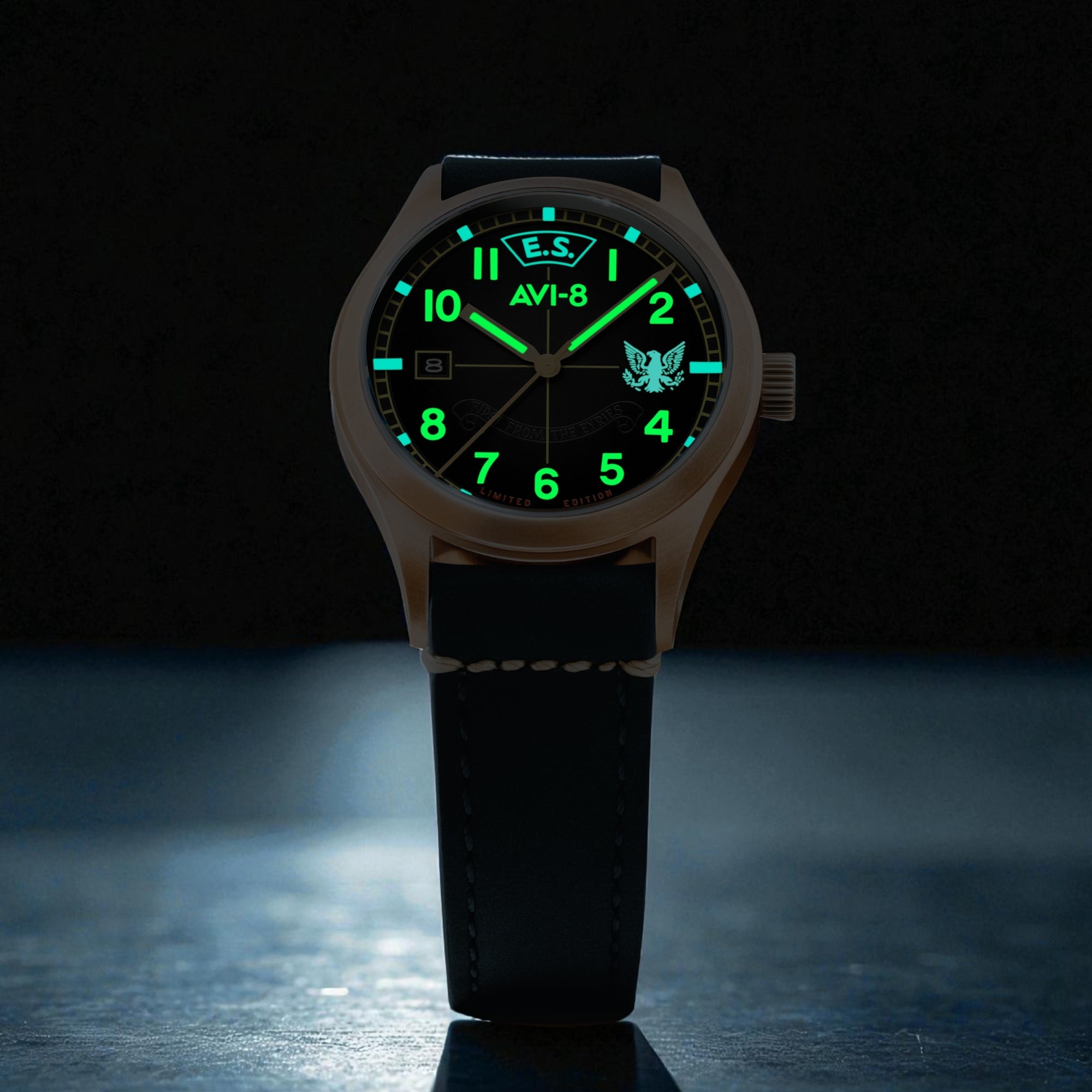 AVI-8 Flyboy Eagle Squadron Automatic Bronze 85th Limited Edition Gravesend Men's Watch AV-4145-01