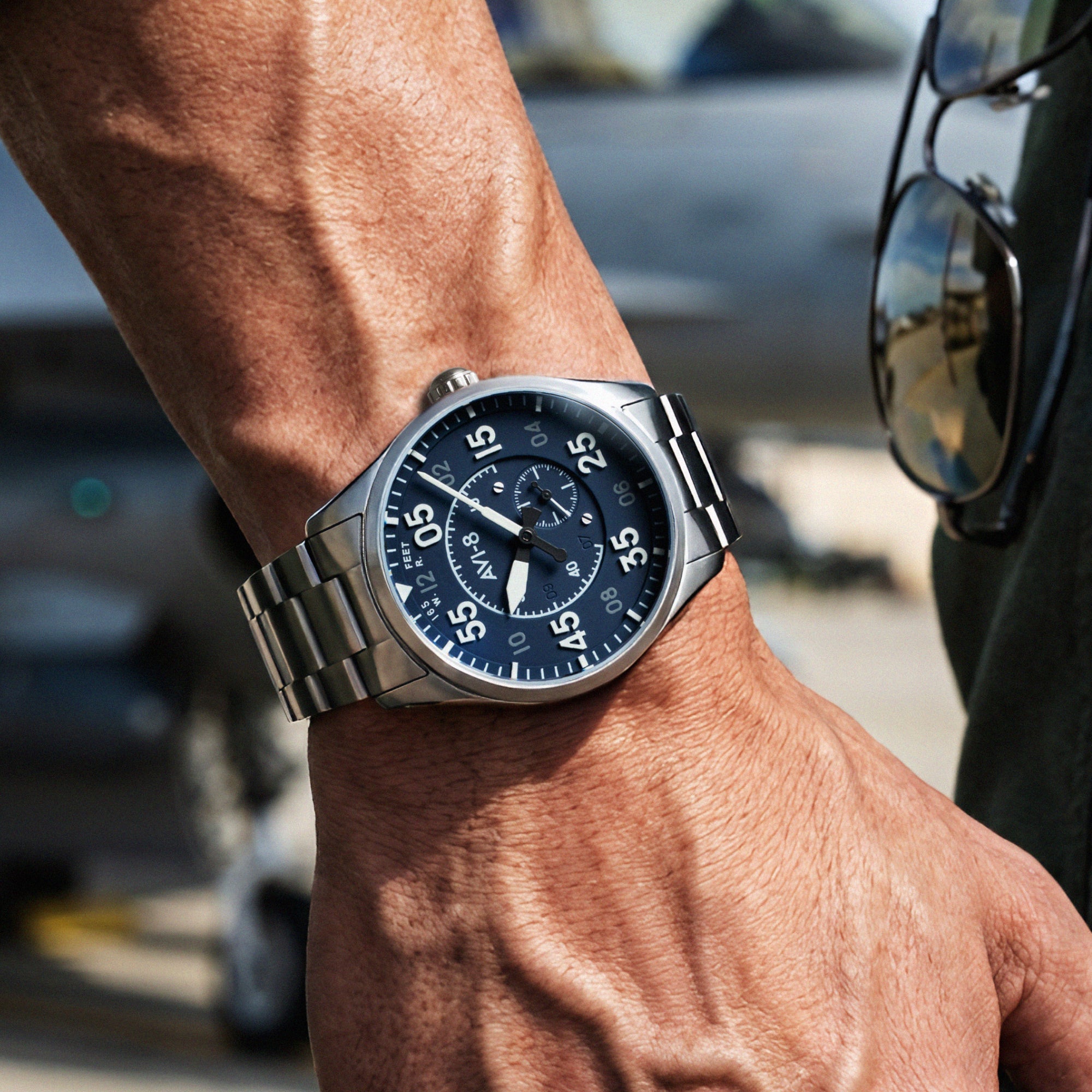AVI-8 AVI-8 Spitfire Type 300 Automatic Sky Gauge Men's Watch AV-4147-11