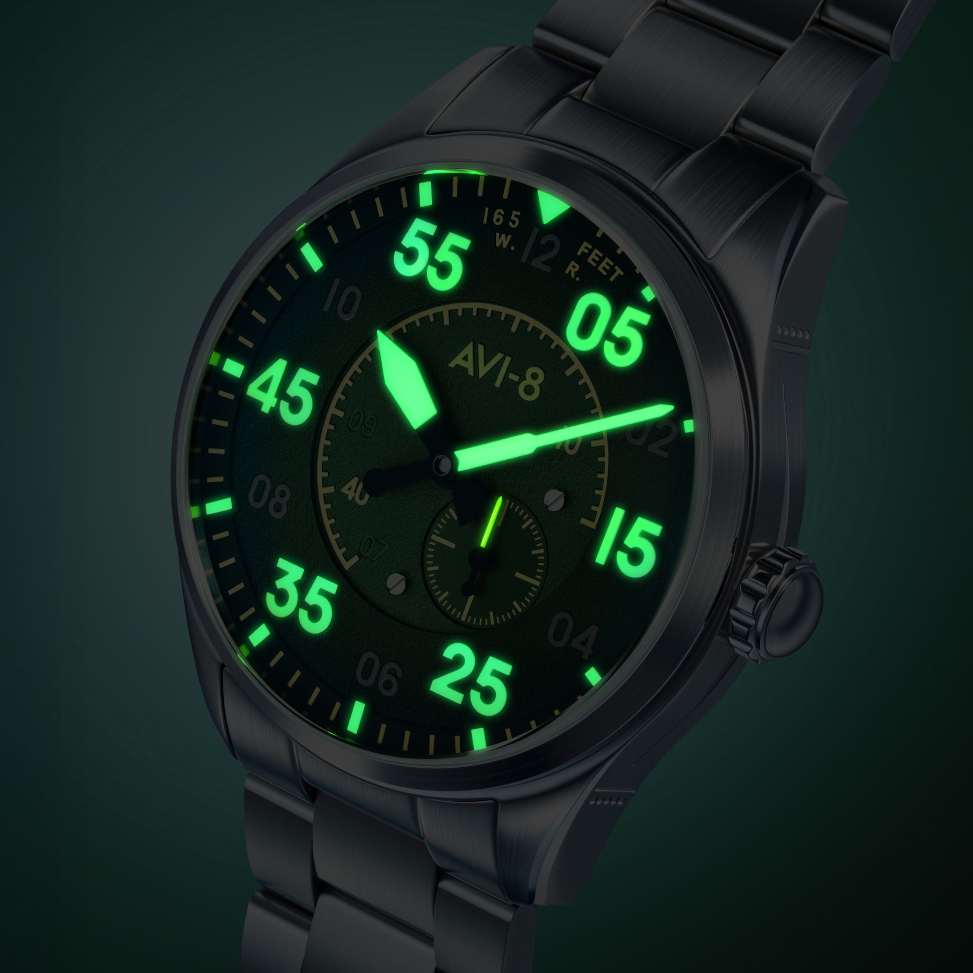 AVI-8 AVI-8 Spitfire Type 300 Automatic Tarmac Tracker Men's Watch AV-4147-22