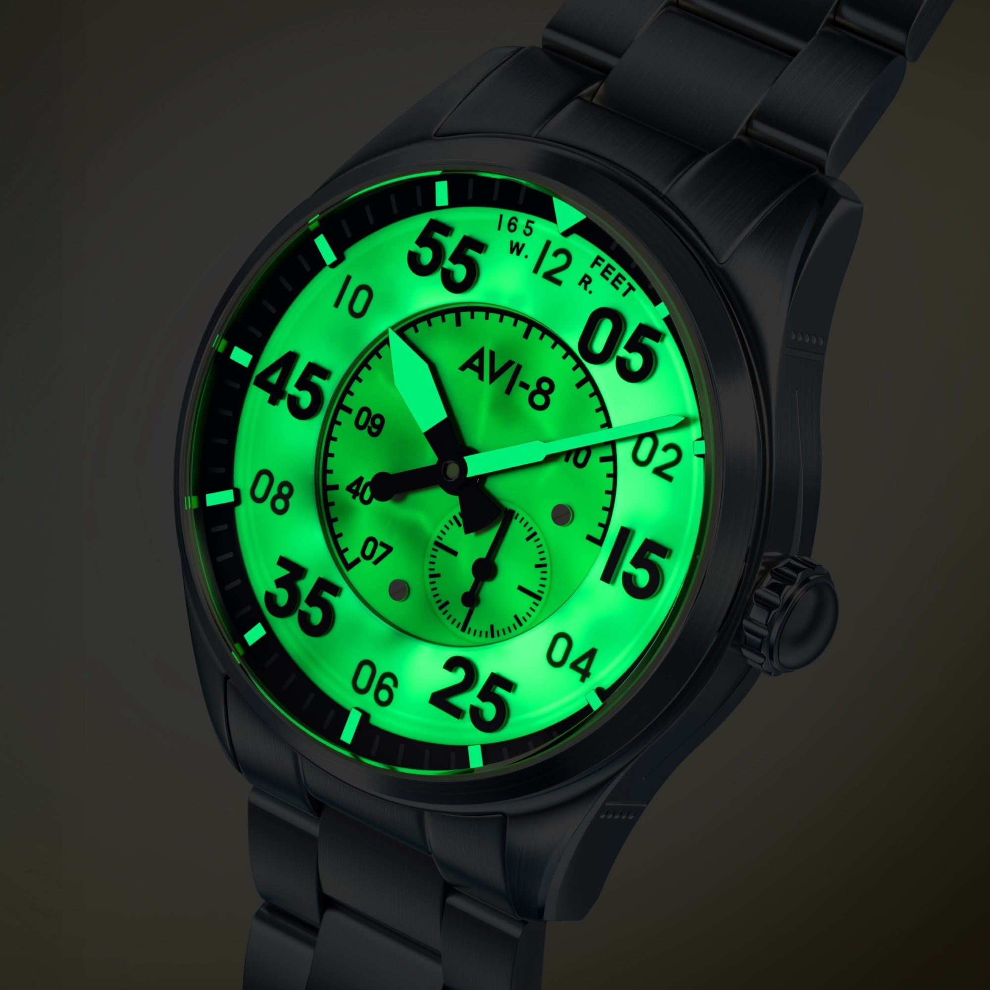 AVI-8 AVI-8 Spitfire Type 300 Automatic Pilot Panel Men's Watch AV-4147-33