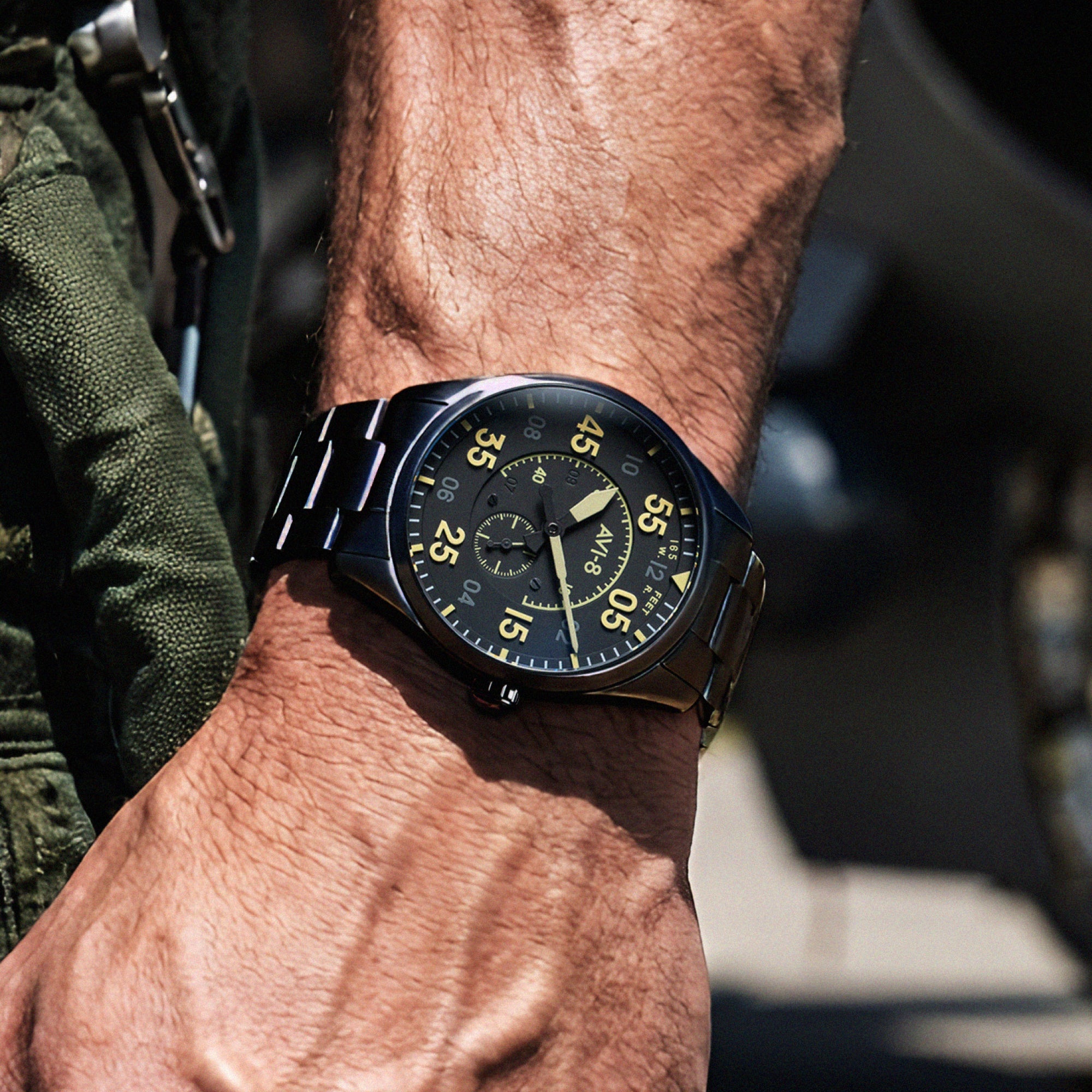 AVI-8 AVI-8 Spitfire Type 300 Automatic Eclipse Display Men's Watch AV-4147-44