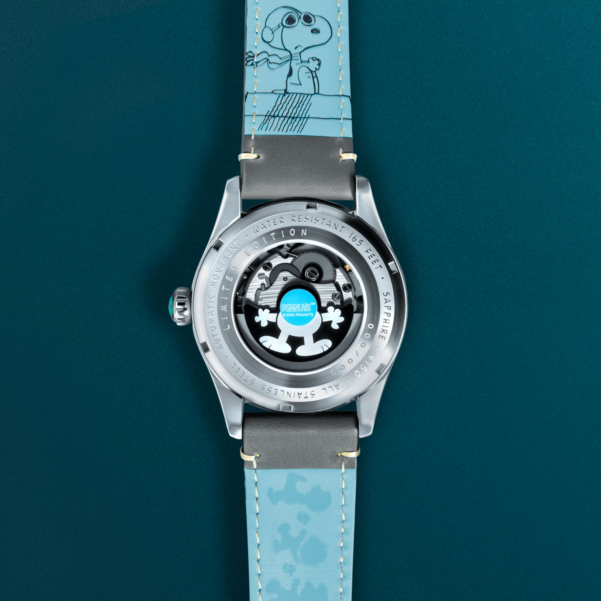 AVI-8 AVI-8 Spitfire Peanuts Snoopy Flying Ace 24 Hour Automatic Limited Edition Charcoal Grey Men's Watch AV-4150-01