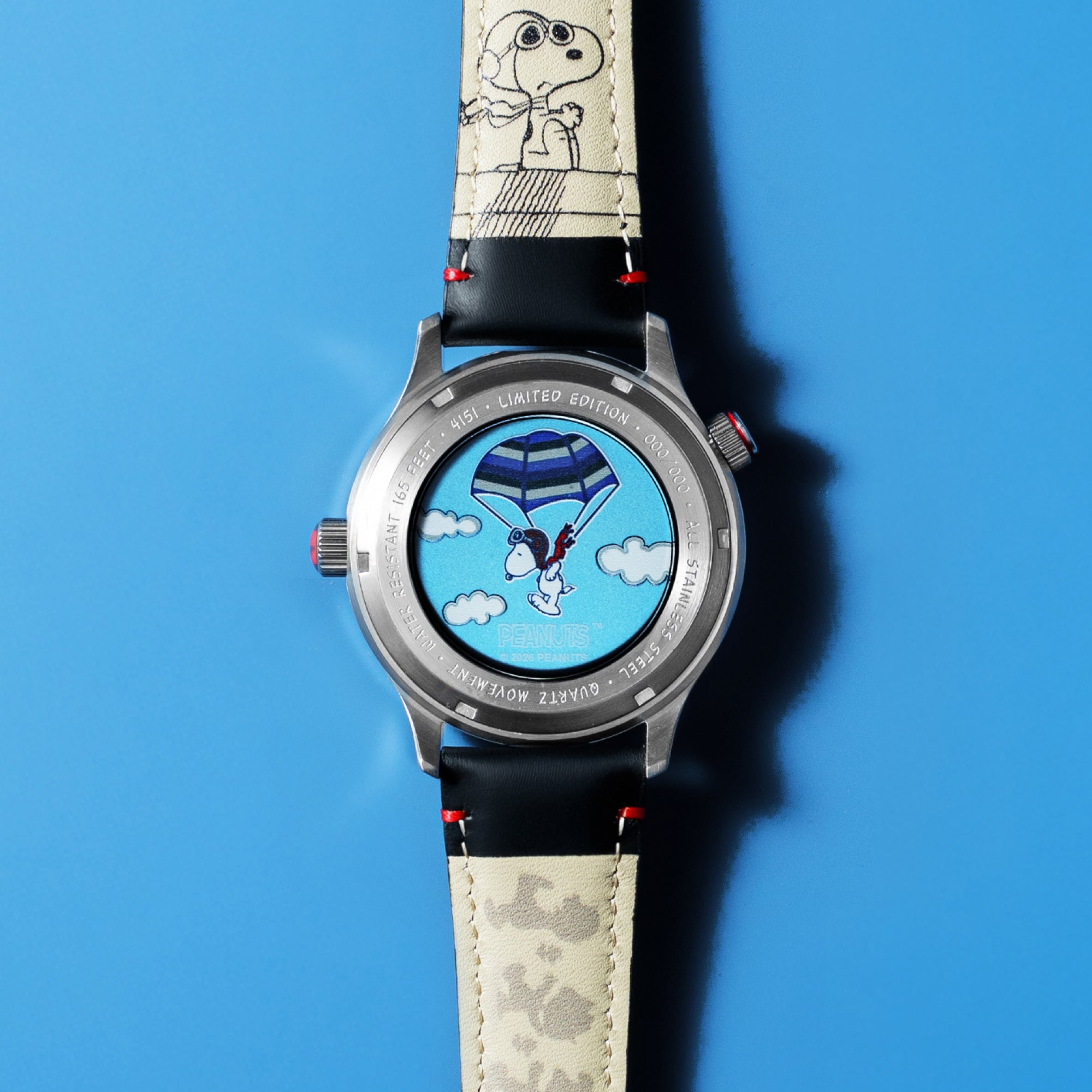 AVI-8 AVI-8 Hawker Hurricane Mckellar Dual Time Peanuts Snoopy Flying Ace Limited Edition Phantom Flyer Men's Watch AV-4151-01